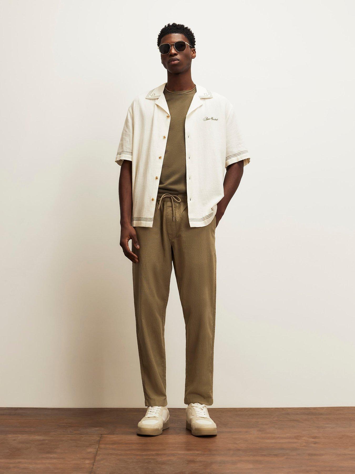 River Island Slim Fit Cotton Drawstring Joggers
