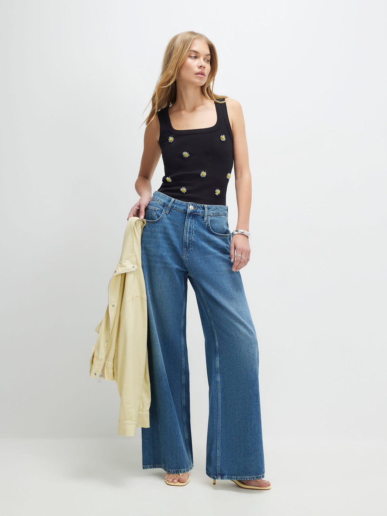 River Island Daisy Embellished Tank Top | Very