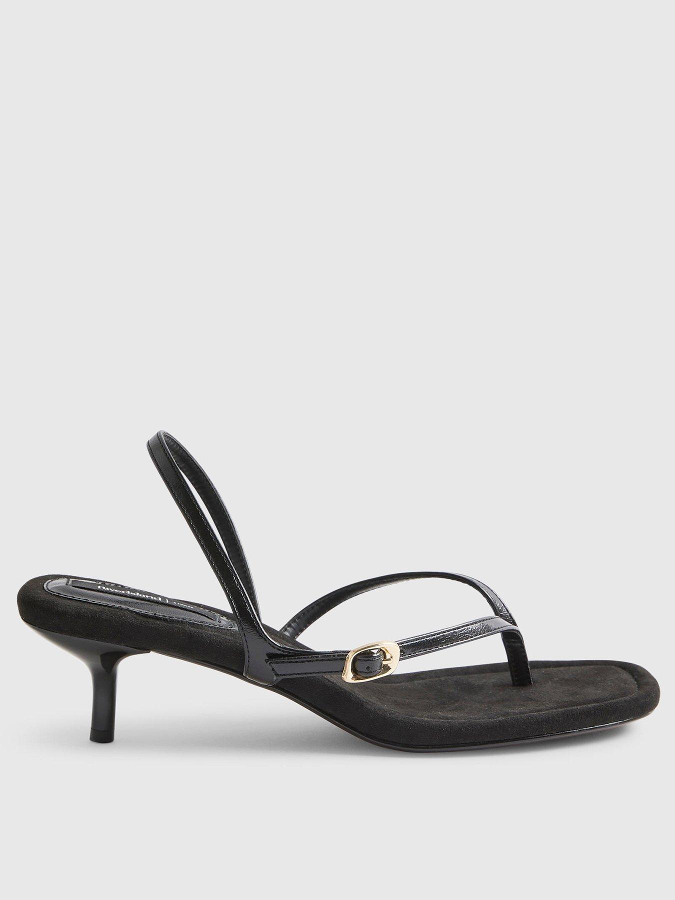 River Island Toe Thong Heeled Sandals