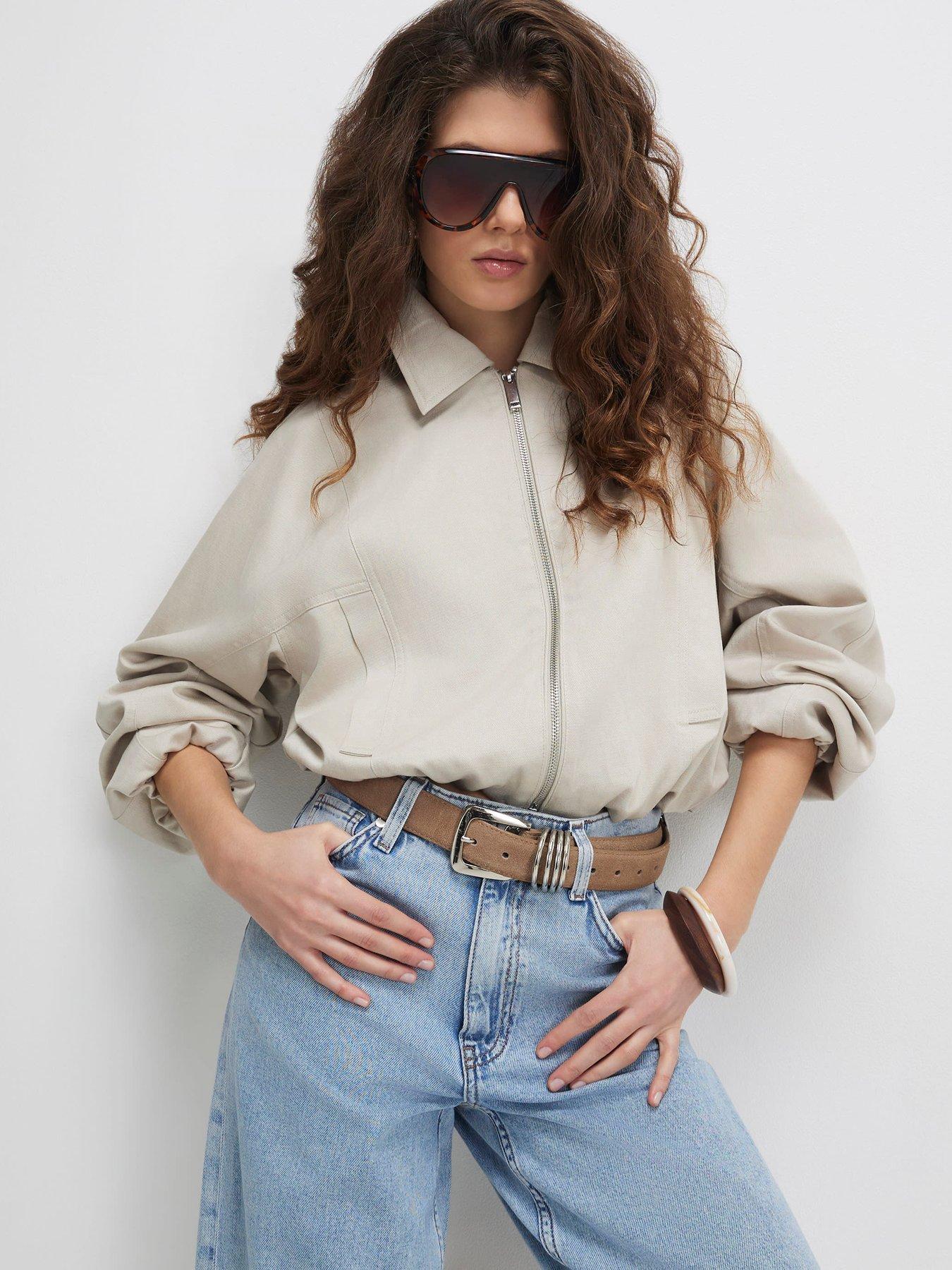 Image 1 of 4 of River Island Zip Through Harrington Jacket