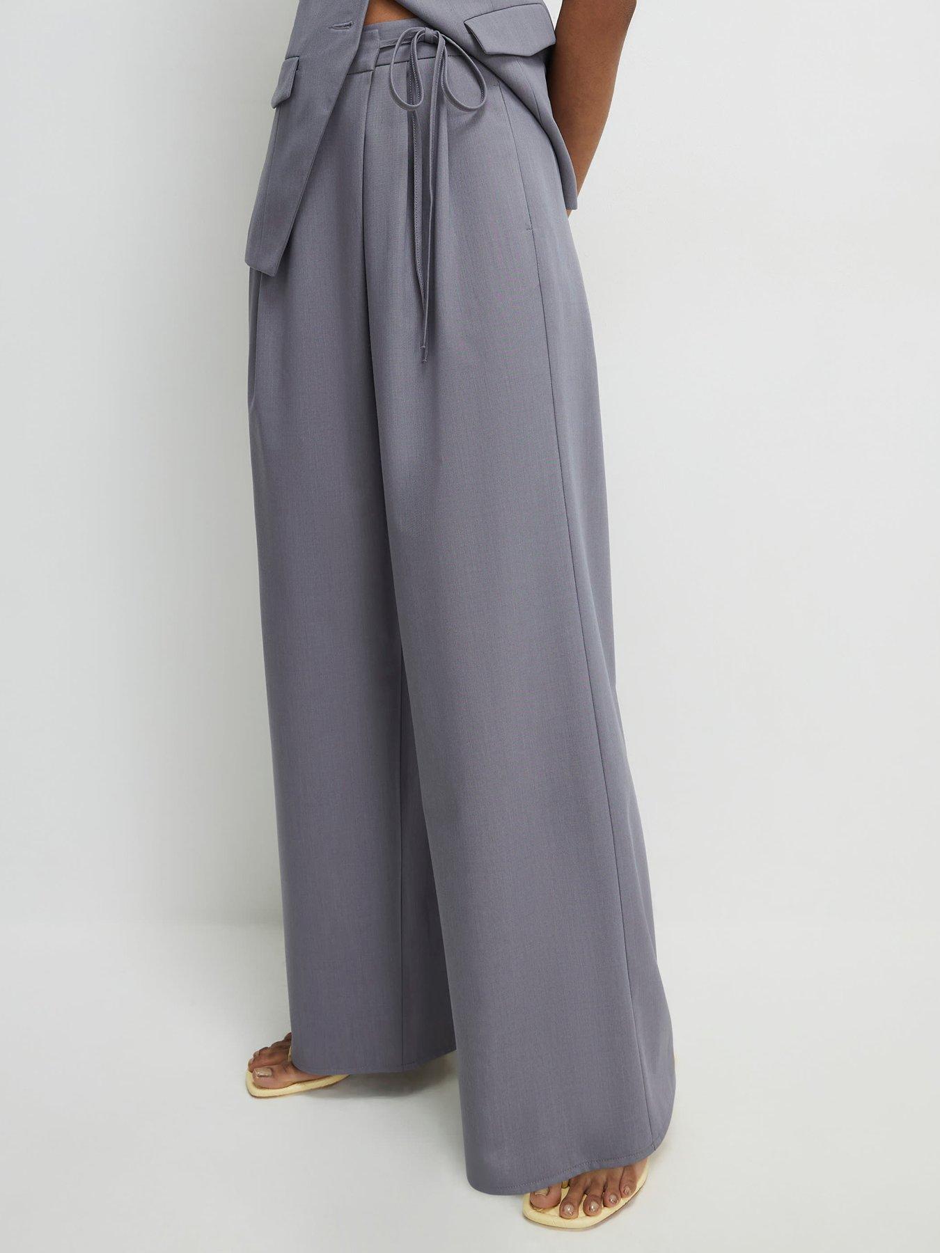 River Island Wrap Detail Wide Leg Trousers