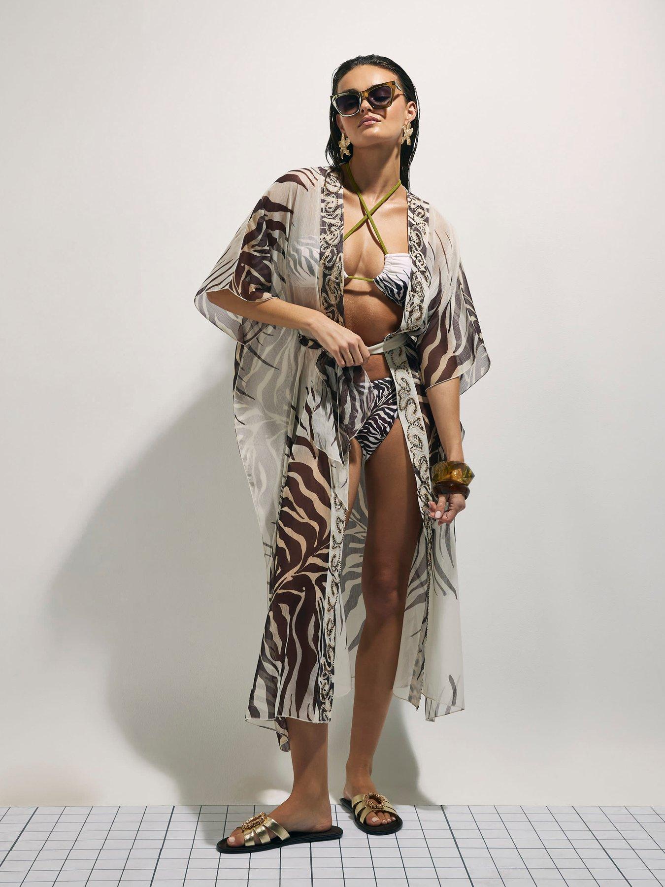 Image 1 of 4 of River Island Animal Print Kimono