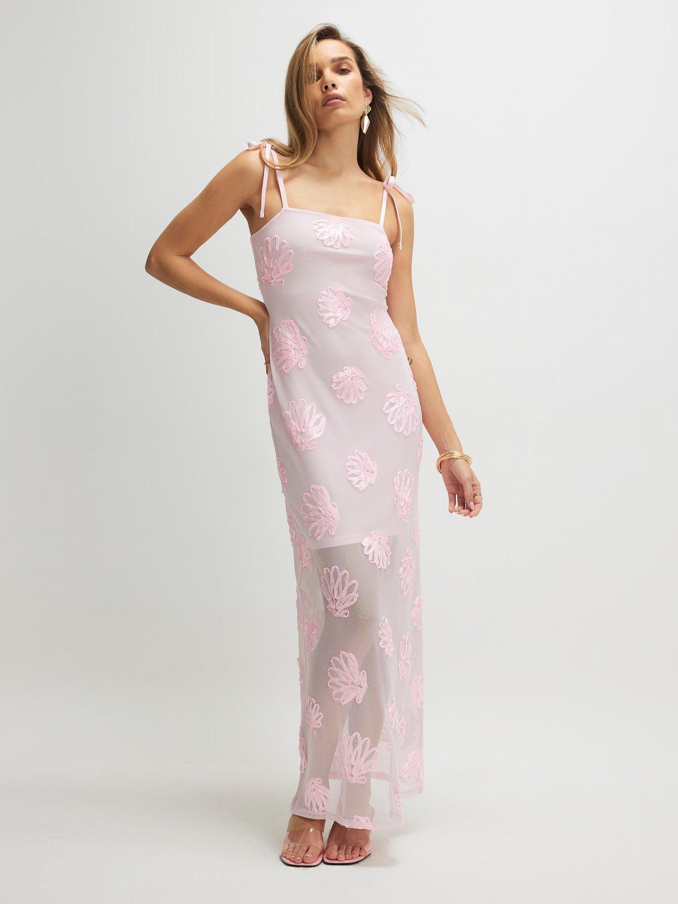 River Island Sleeveless Cornelli Shell Maxi Dress