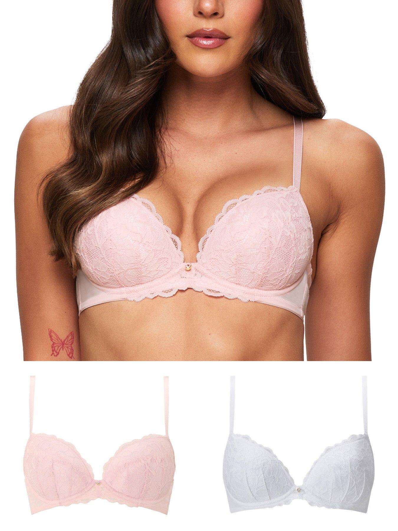 Ann Summers Sexy Lace Padded Plunge 2 Pack, Multi, Size 38D, Women