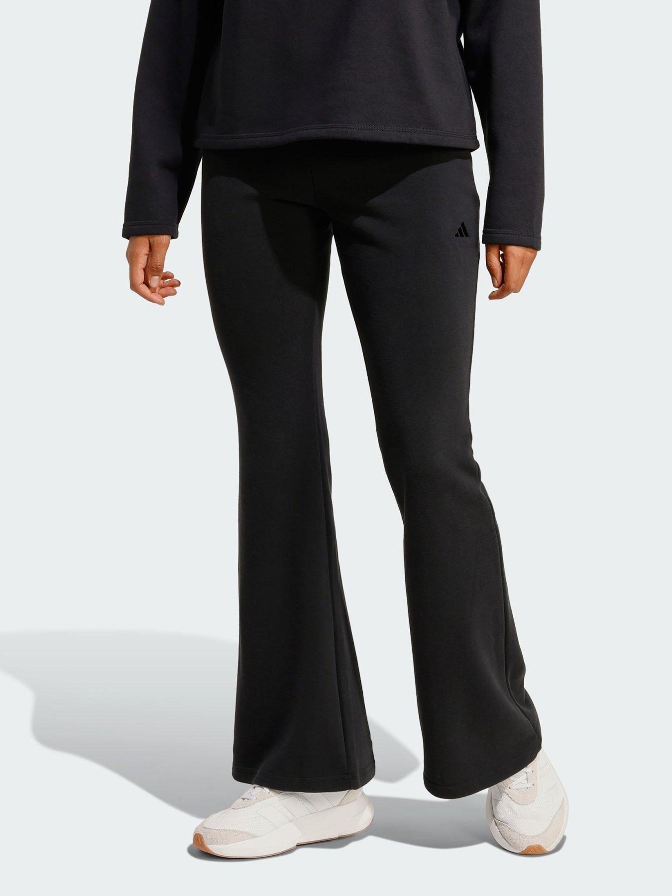 adidas Seasonal Essentials French Terry Flared Pants, Black, Size Xl, Inside Leg Regular, Women