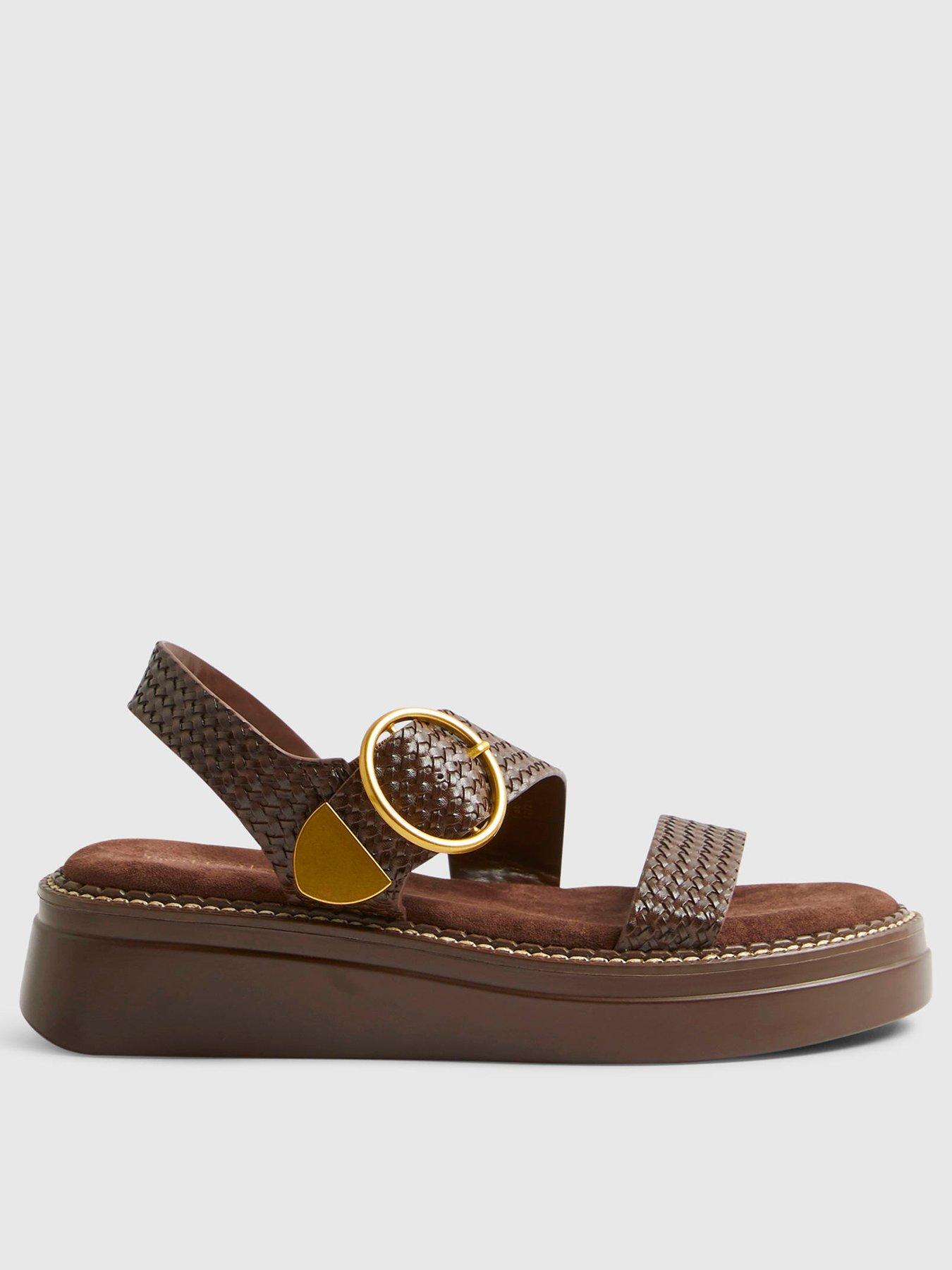 River Island Ring Buckle Flatform Sandals