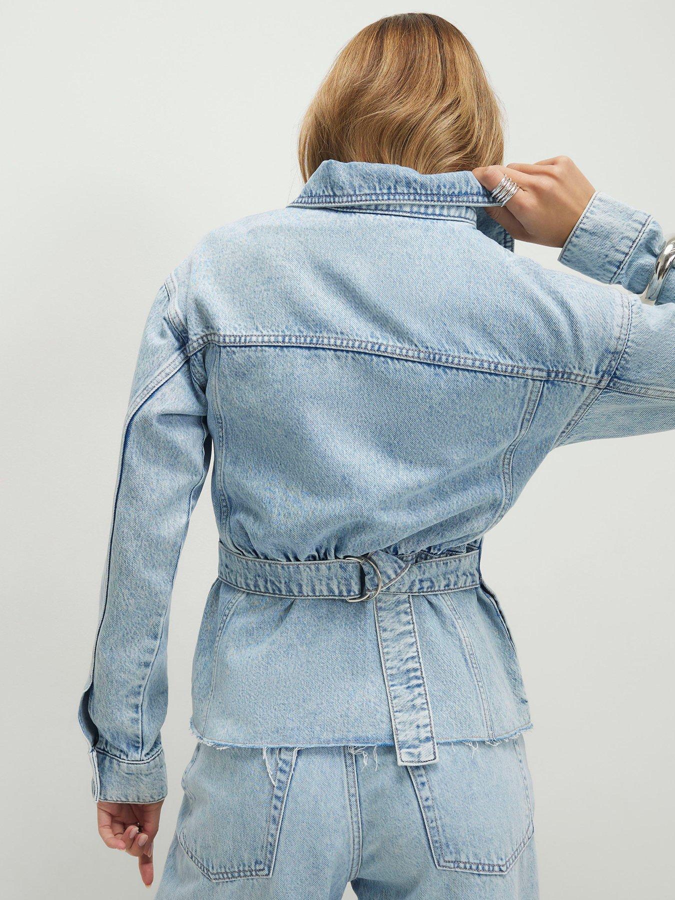 Image 2 of 4 of River Island Waisted Denim Jacket
