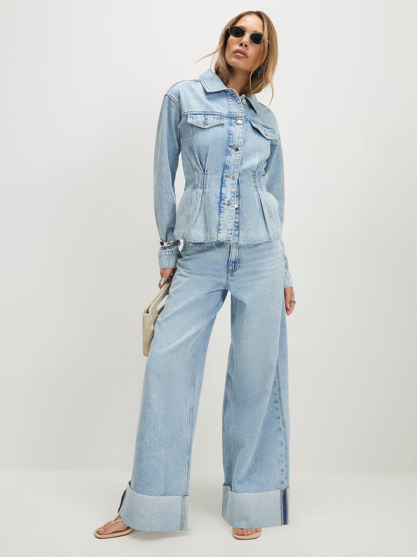 Image 3 of 4 of River Island Waisted Denim Jacket