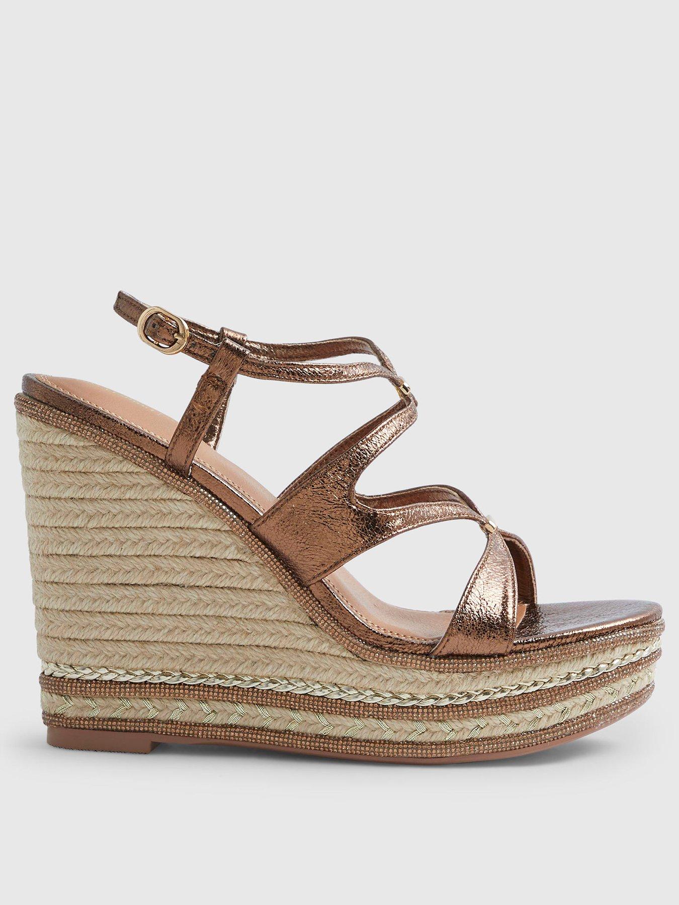 Image 1 of 3 of River Island Caged Wedge Sandals