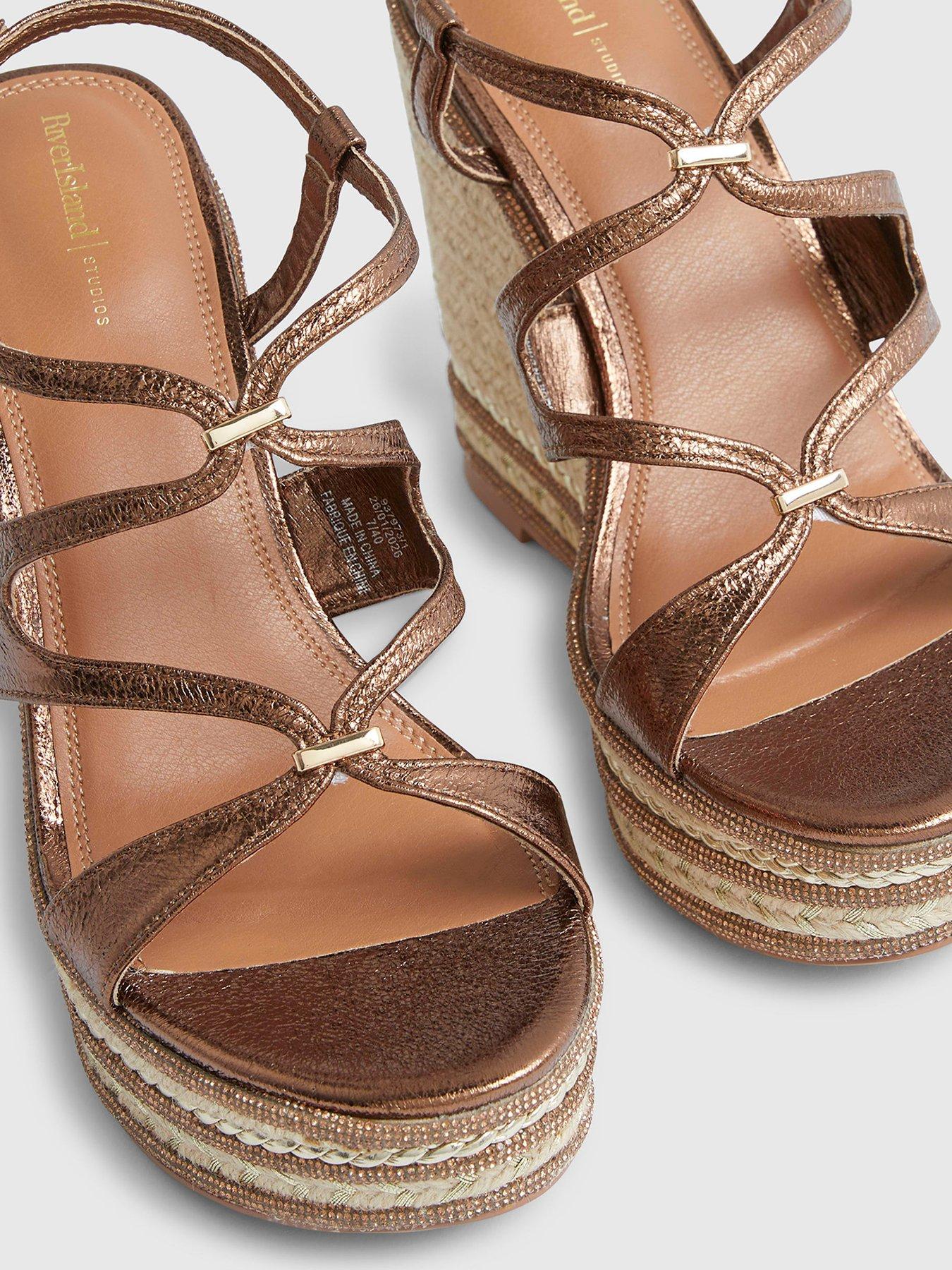 Image 3 of 3 of River Island Caged Wedge Sandals