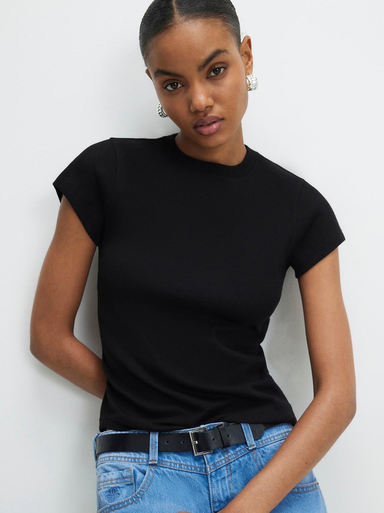 River Island Multicoloured Ribbed T-Shirt Multipack