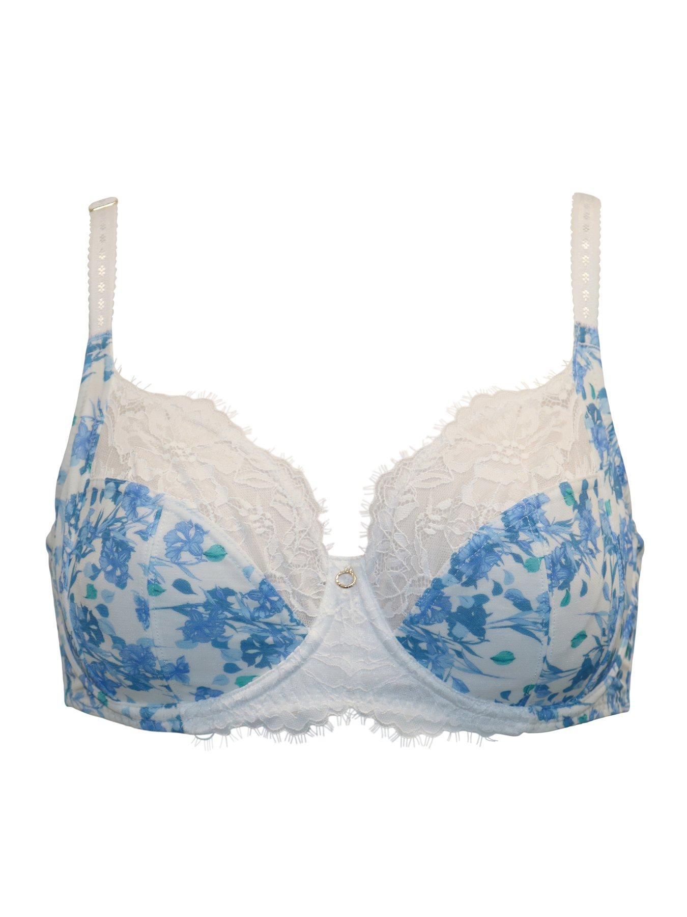 Image 3 of 4 of Pour Moi Bliss Printed Mesh Non-Padded Side Support Bra D-J