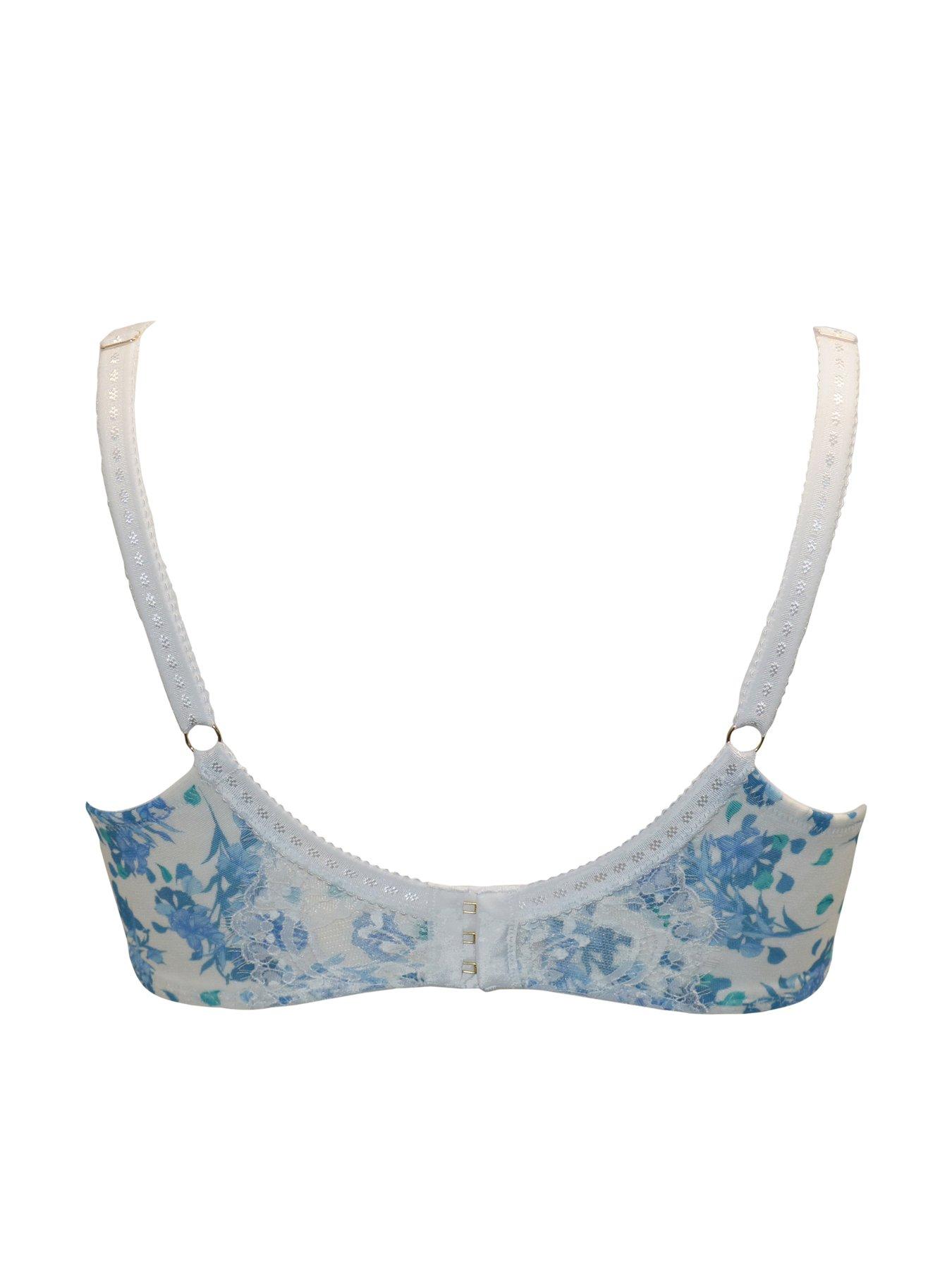 Image 4 of 4 of Pour Moi Bliss Printed Mesh Non-Padded Side Support Bra D-J