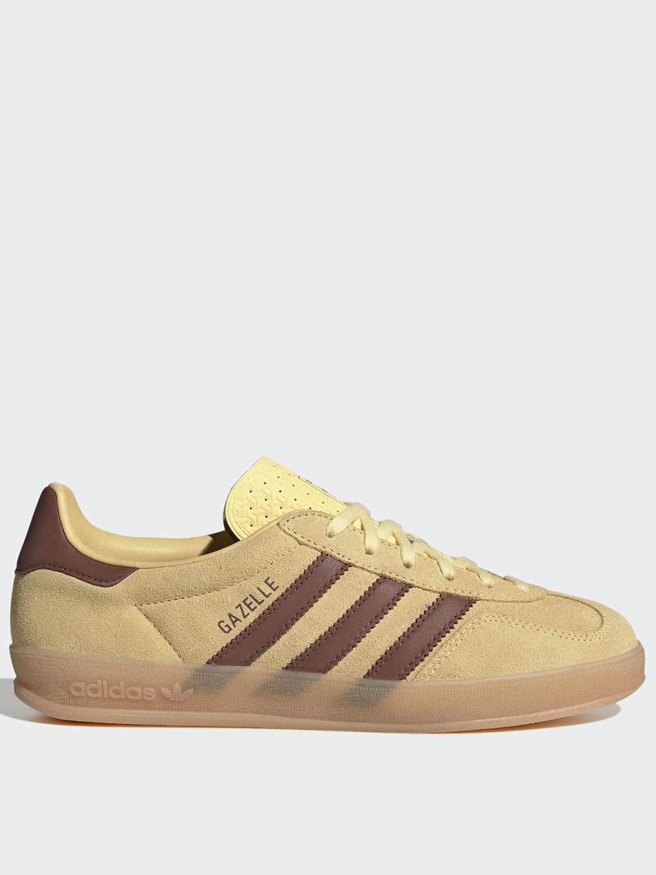adidas Originals GAZELLE INDOOR SHOES, Yellow, Size 3.5, Women