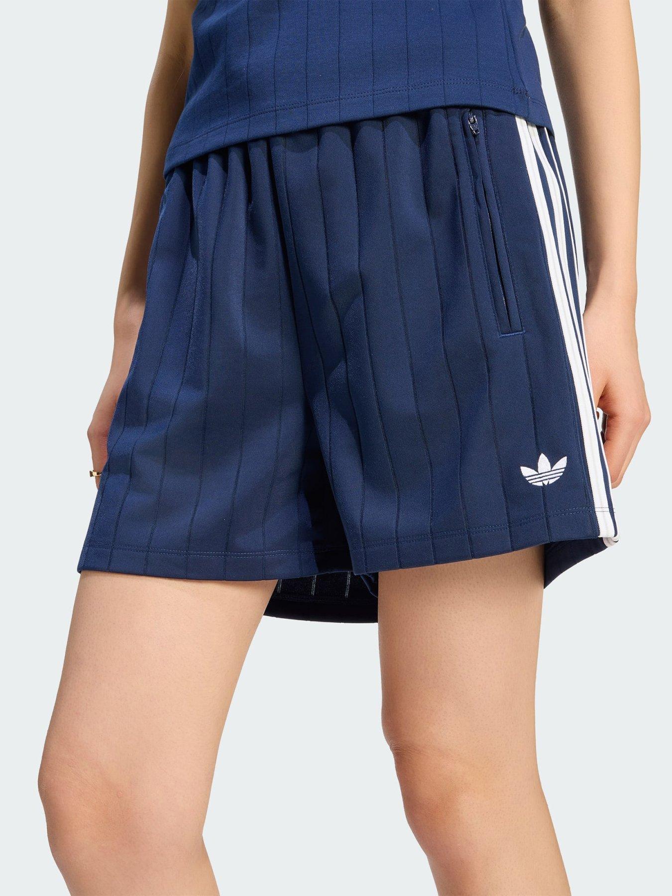 adidas Originals PINSTRIPE FIREBIRD SHORTS, Red/White, Size Xl, Inside Leg Regular, Women