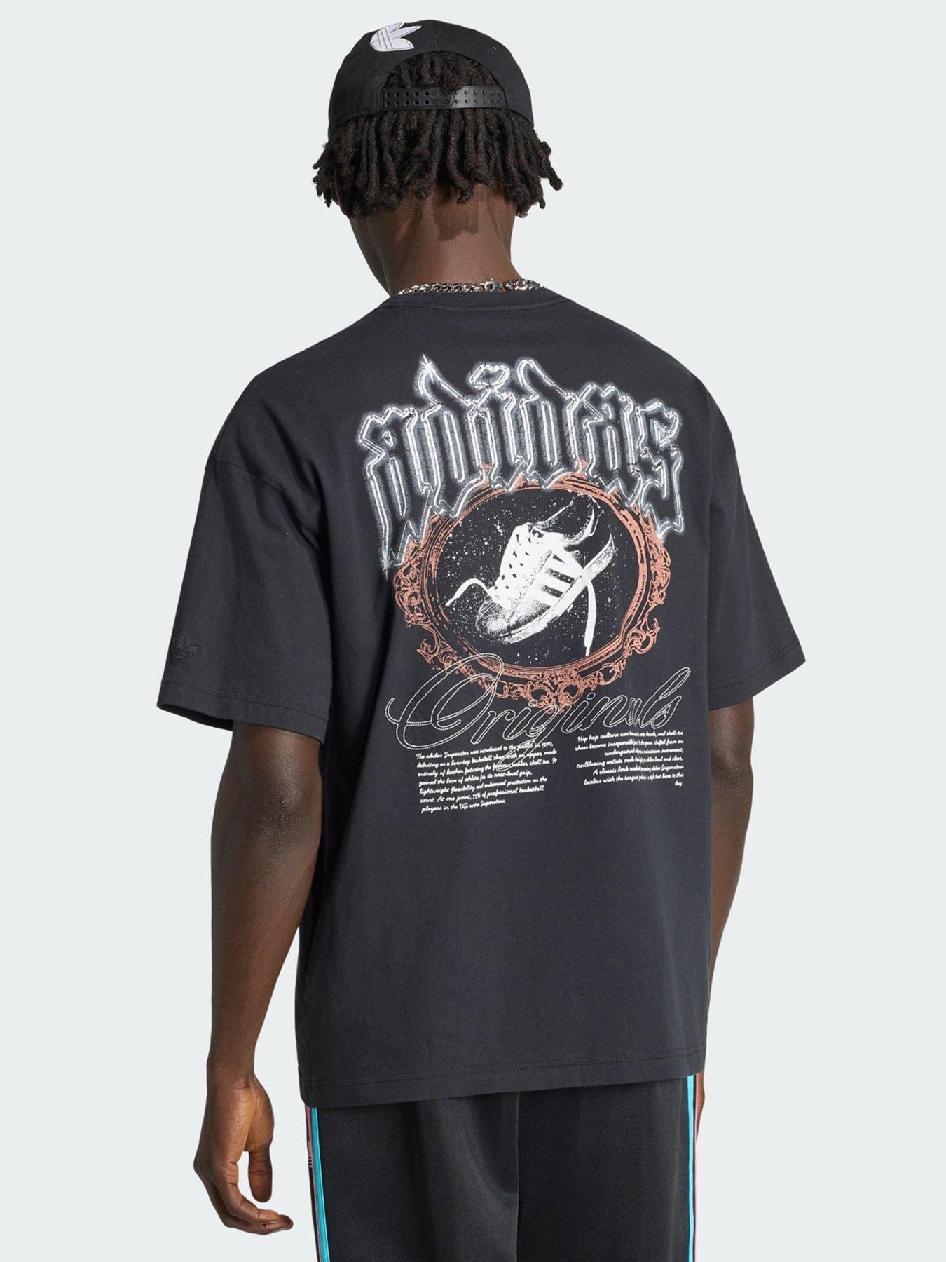 adidas Originals SST ARCH TEE, Black, Size Xs, Men