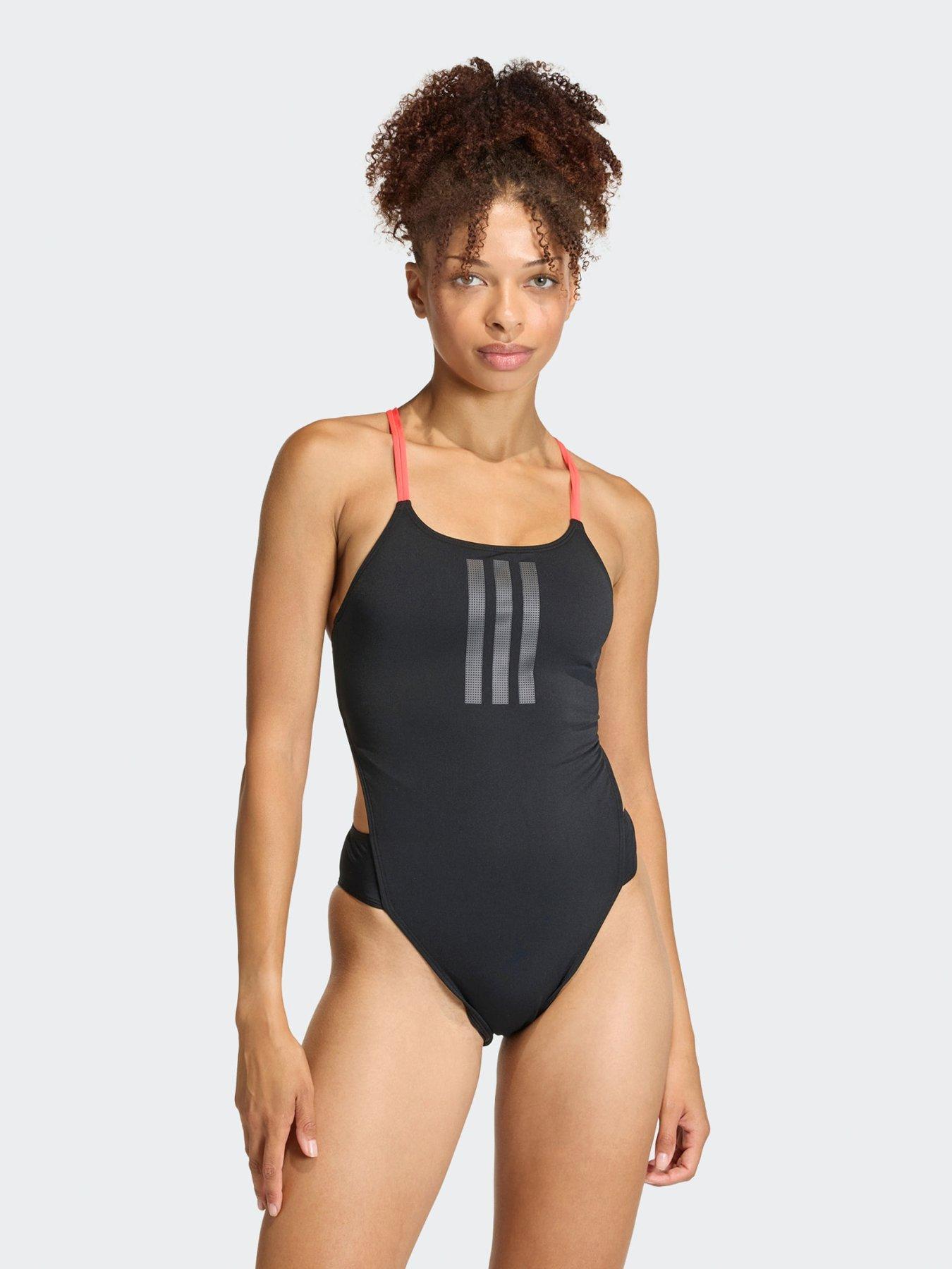 Adidas Ripstream 3-Stripes Tie Back Swimsuit