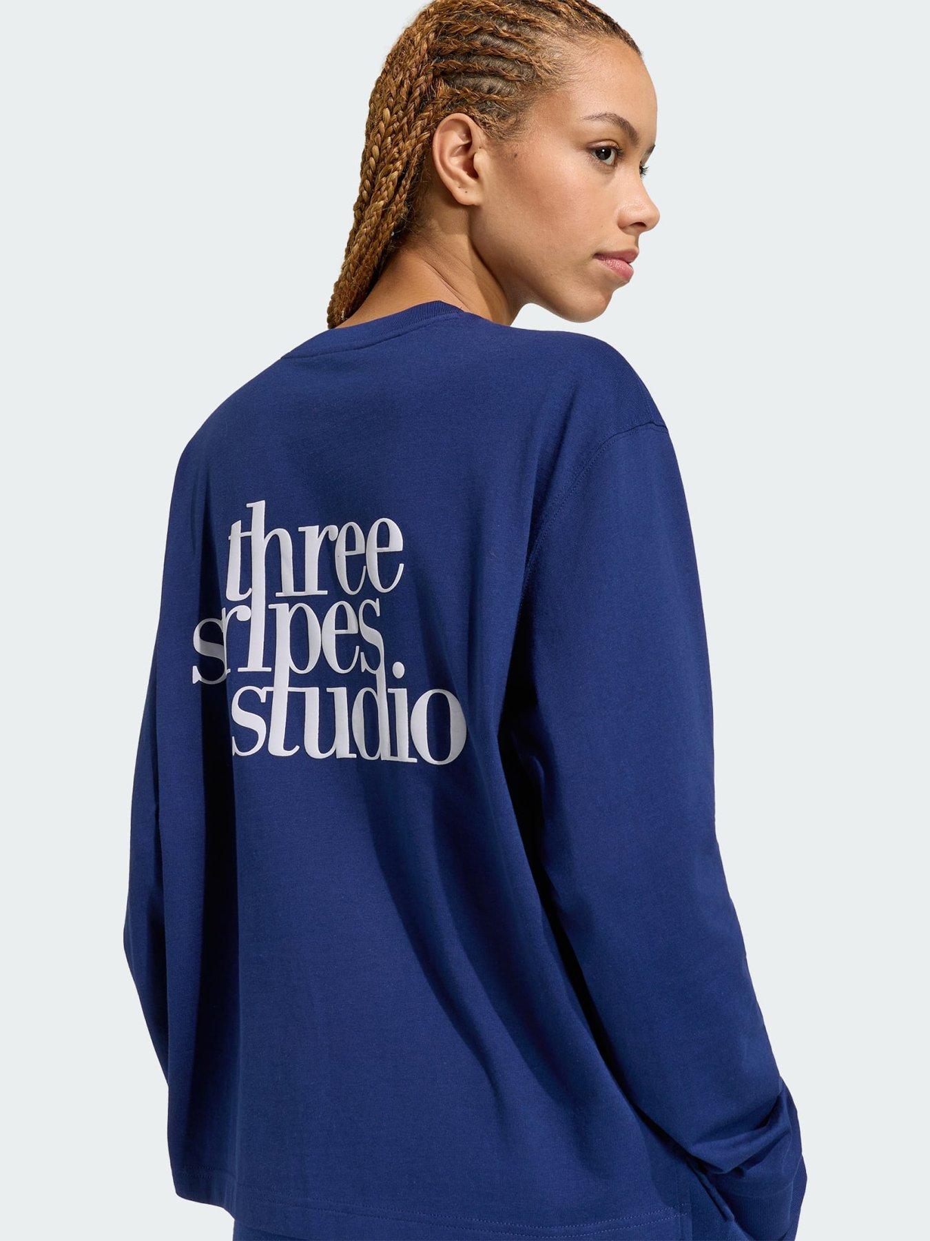 Image 4 of 5 of adidas 3 STRIPES STUDIO BOYFRIEND LONGSLEEVE TEE