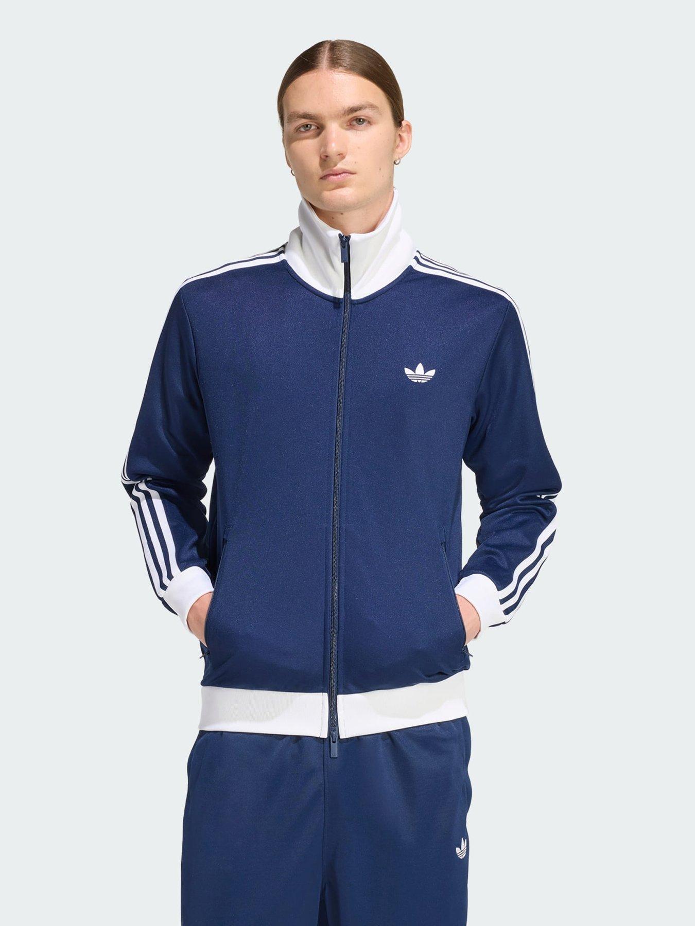 adidas Originals Classic Track Top, Blue, Size L, Men