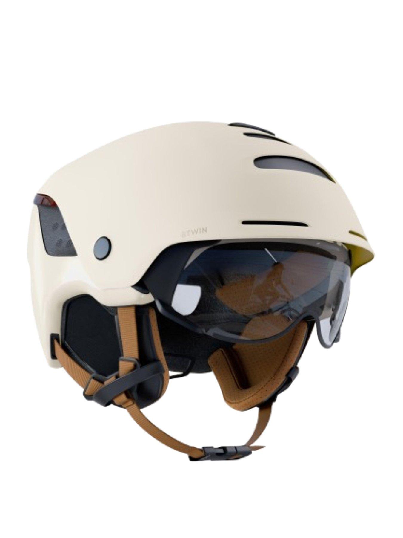 Decathlon City Cycling Helmet With Visor And Rear Light 900