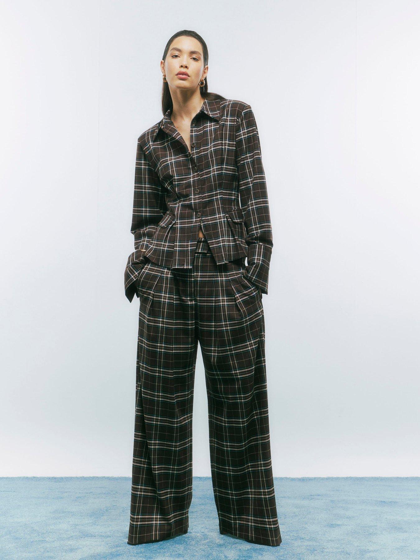 Image 3 of 4 of River Island Check Fitted Tailored Shirt