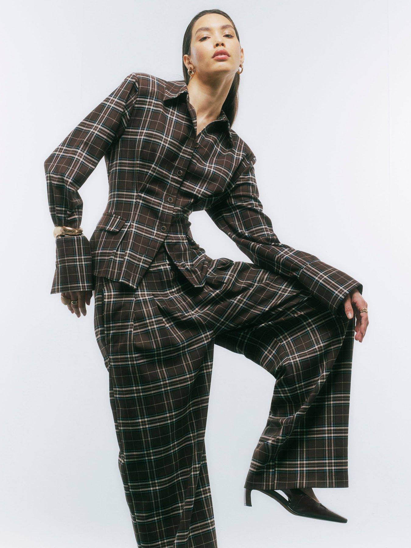 Image 4 of 4 of River Island Check Fitted Tailored Shirt