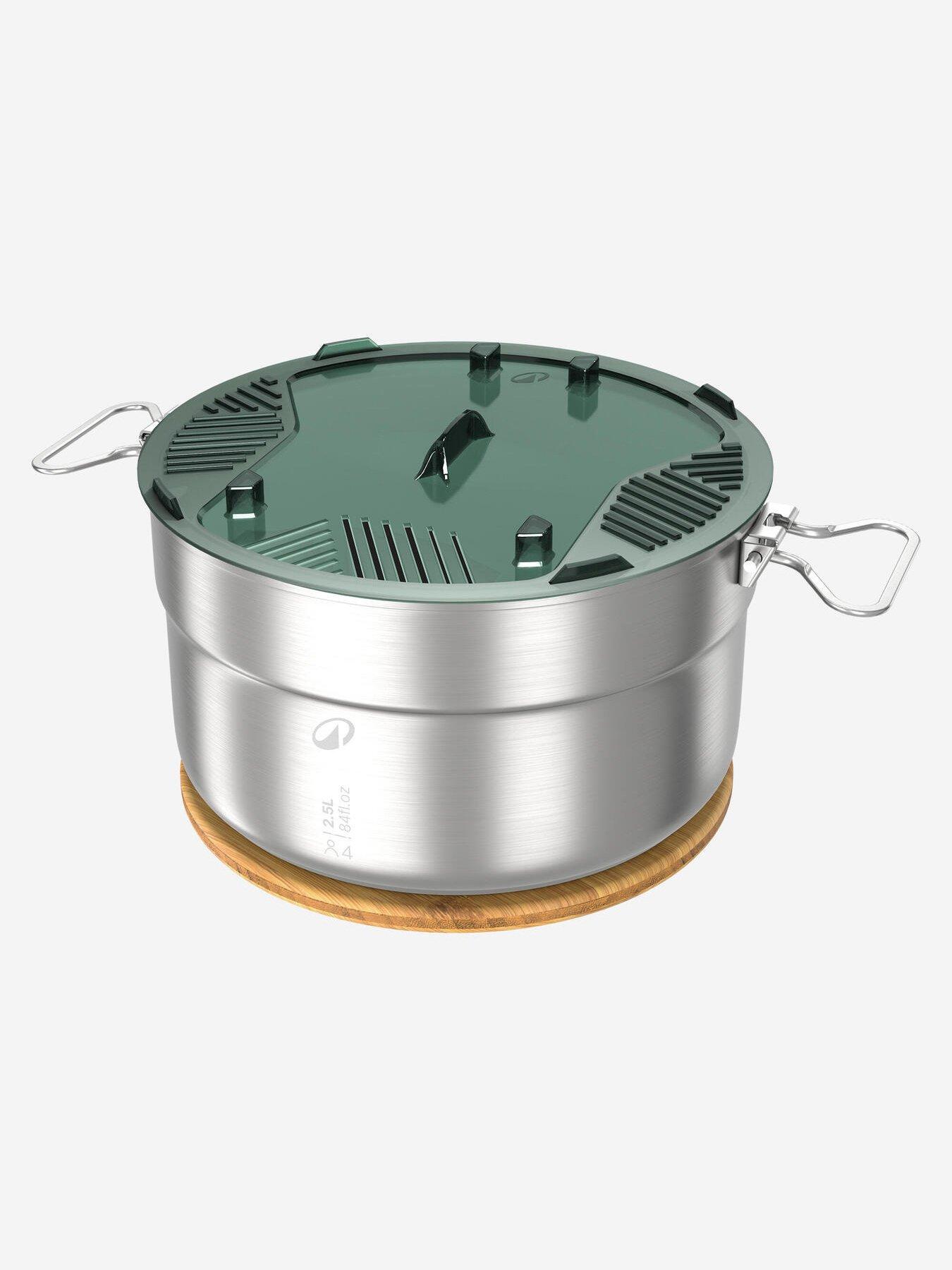 Image 6 of 7 of Decathlon Stainless Steel Non-stick Camping Cookset 500 4 People 25 Items