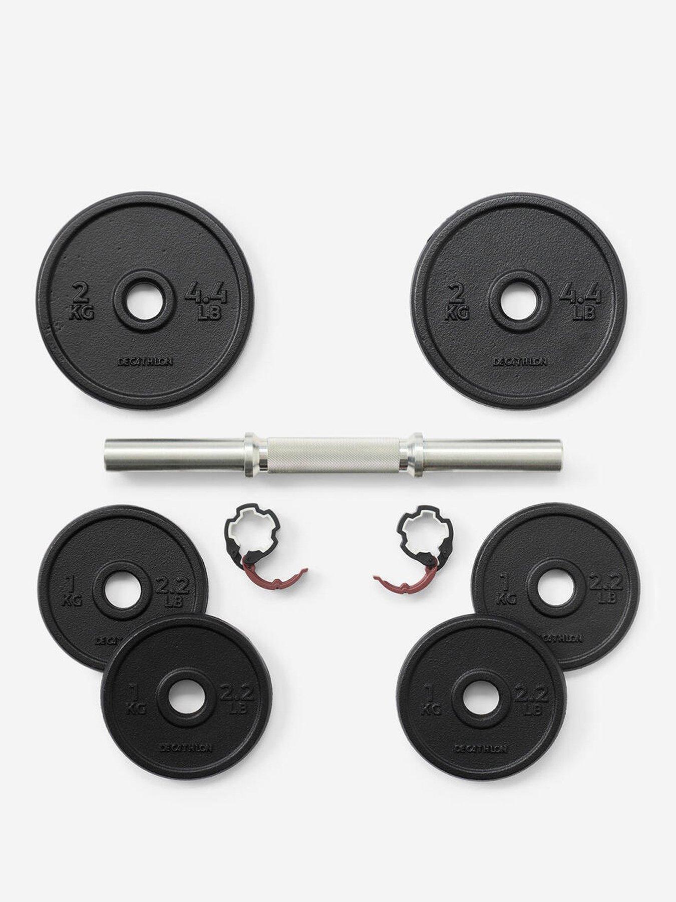 Decathlon SSD V2 Weight Training 10 kg 80% Recycled Cast Iron Dumbbells Set