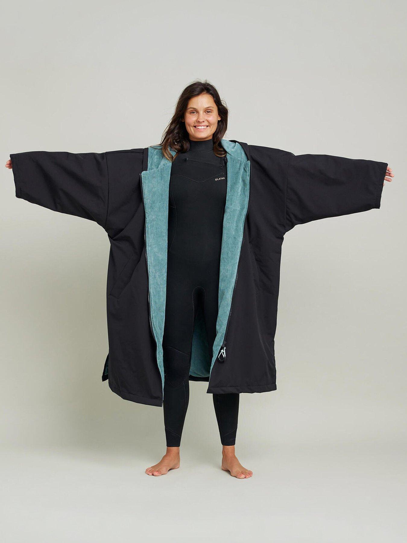 Decathlon Adult Changing Robe 950 - Black