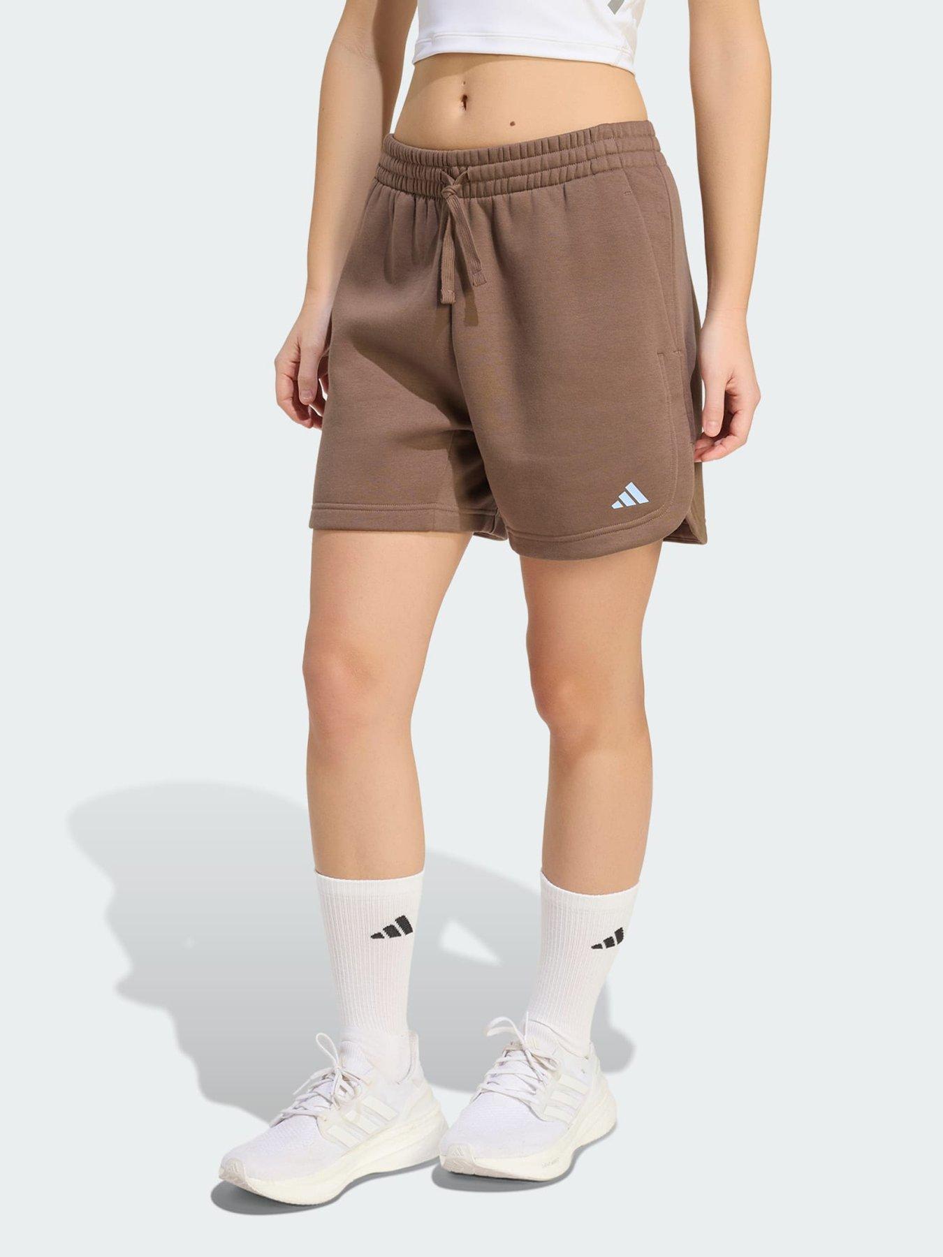 adidas 3 Stripes Studio Fleece Loose Shorts