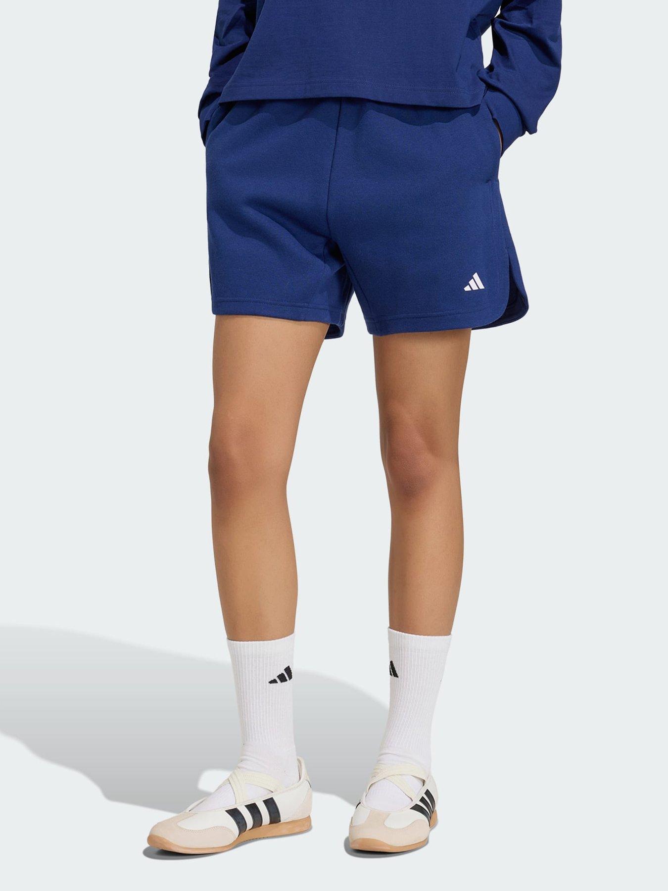 adidas 3 Stripes Studio Fleece Loose Shorts