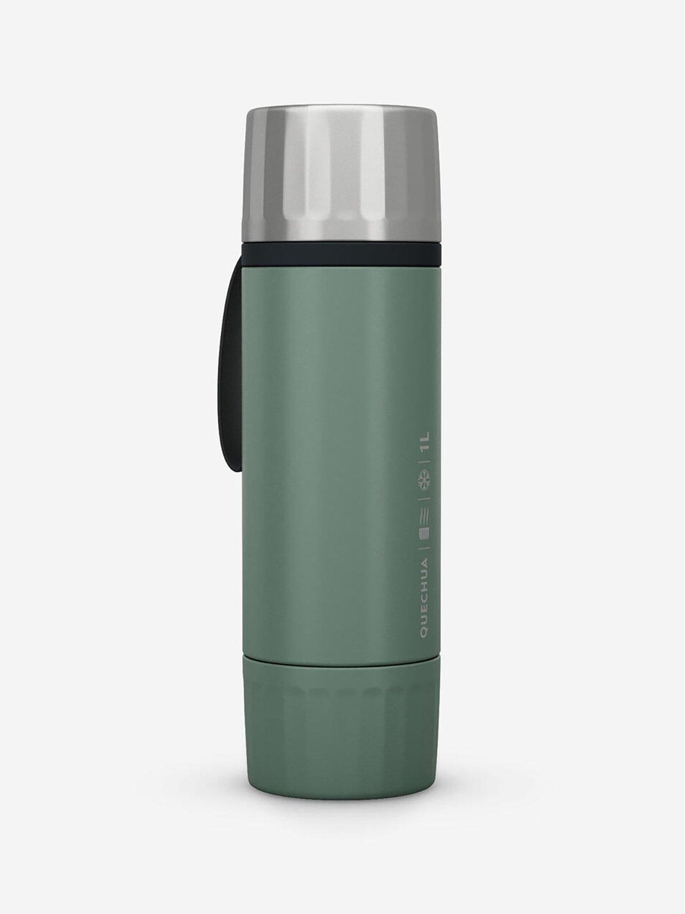 Image 2 of 6 of Decathlon MH900 1 L insulated stainless steel bottle with tea filter, for hiking and camping