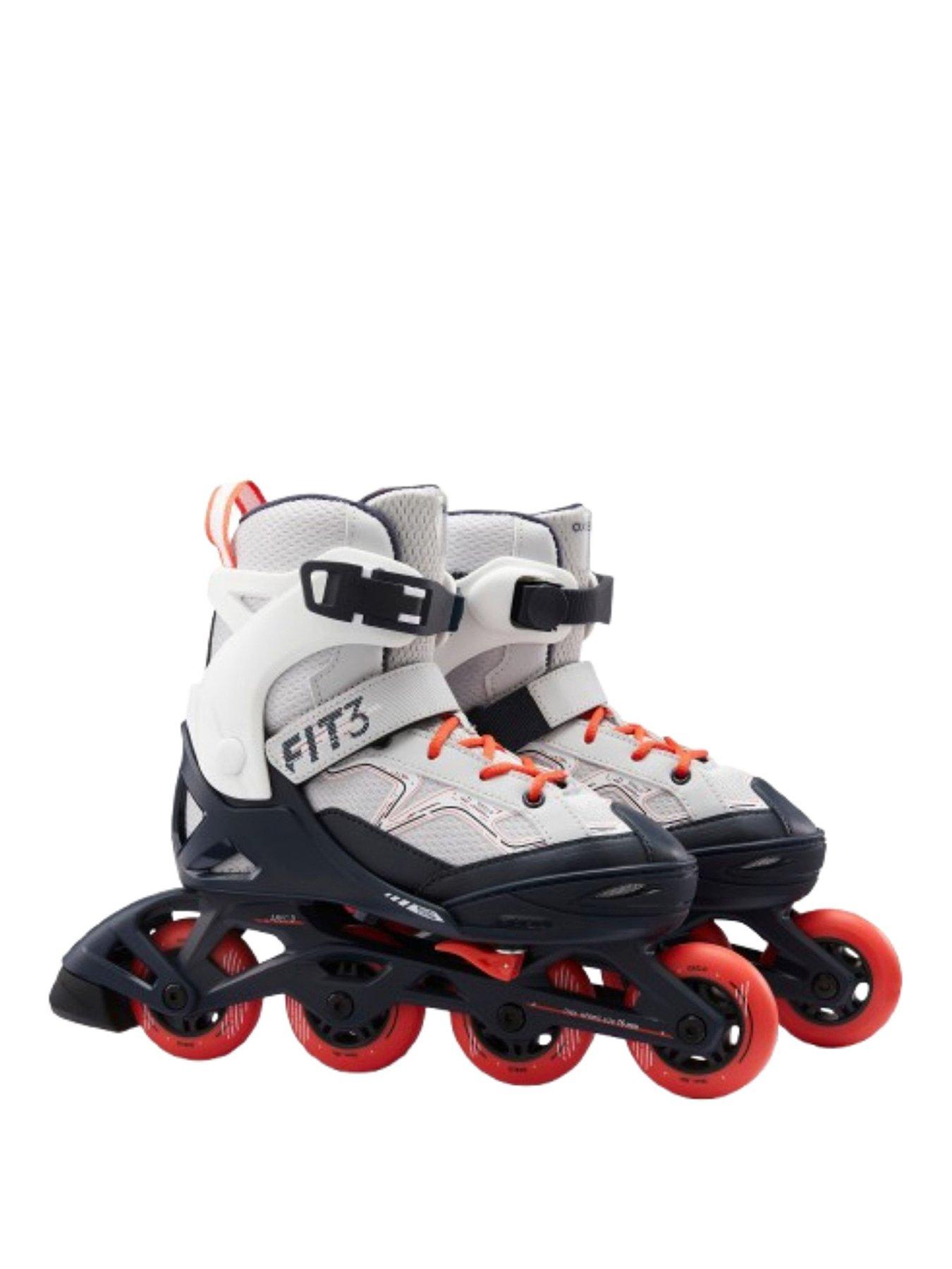 Decathlon Kids Inline Fitness Skates Fit3 - Grey/Red