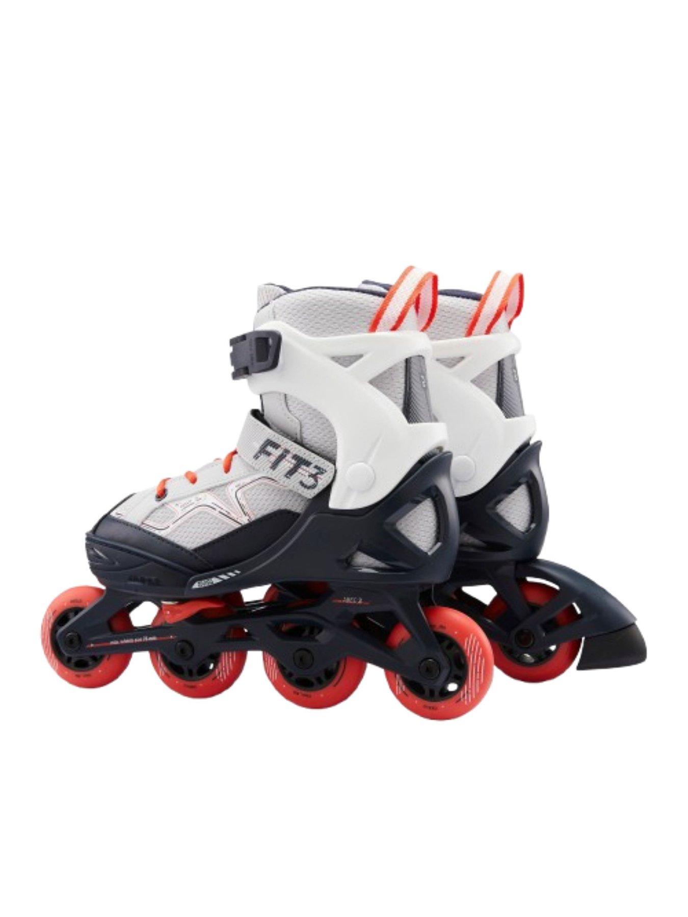 Image 2 of 6 of Decathlon Kids Inline Fitness Skates Fit3 - Grey/Red