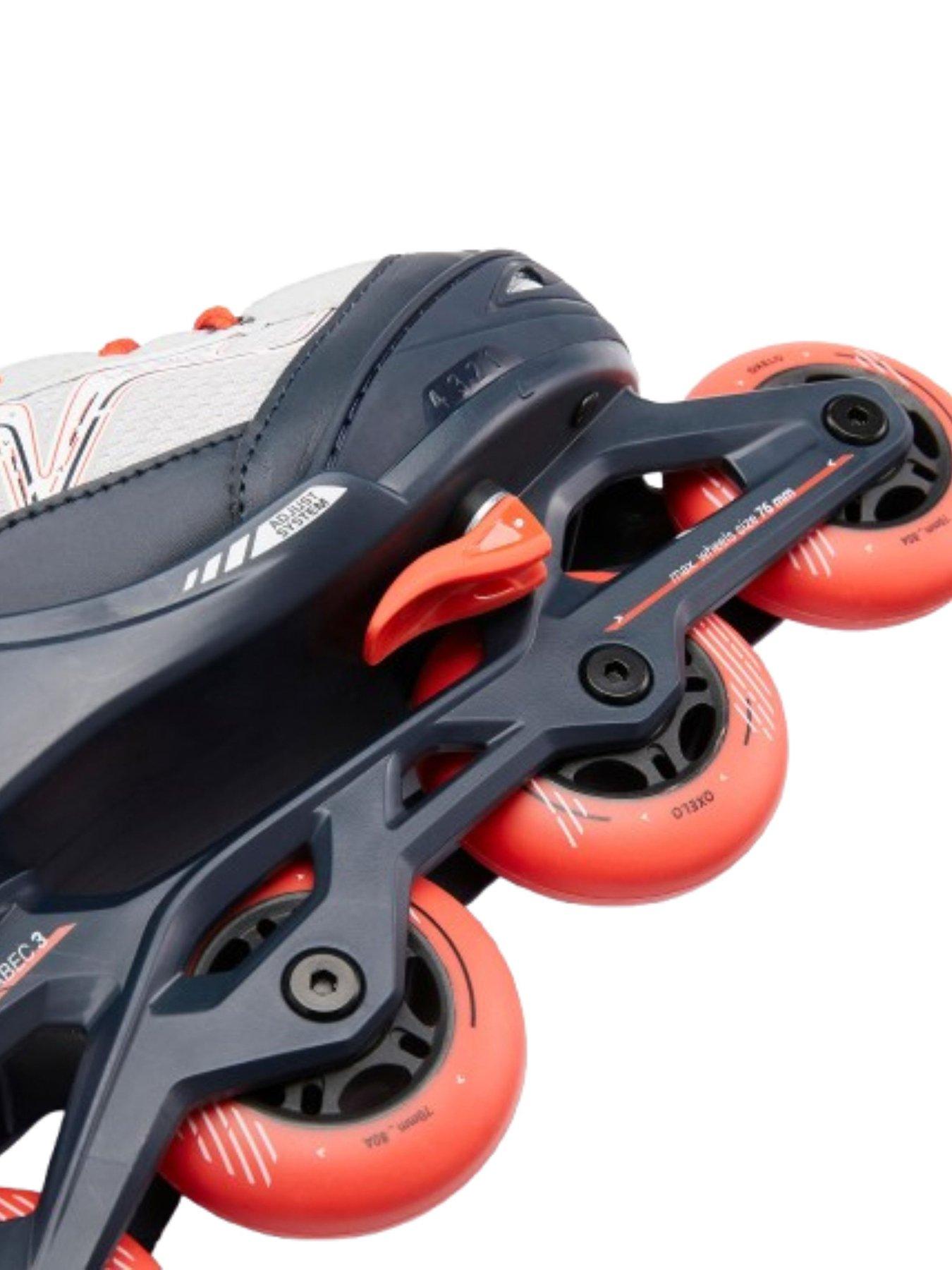 Image 4 of 6 of Decathlon Kids Inline Fitness Skates Fit3 - Grey/Red