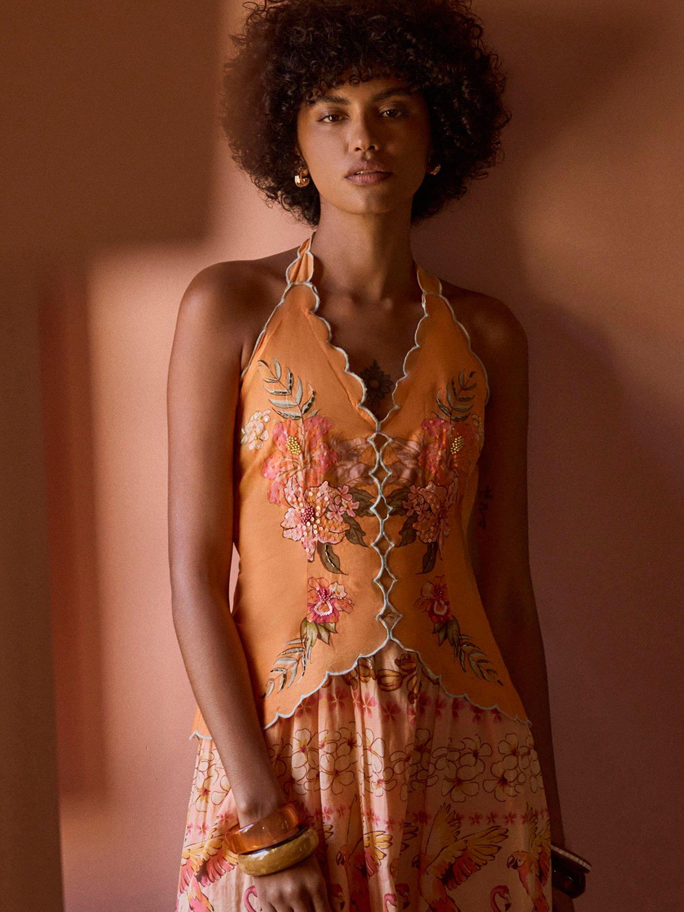 river island peplum dress River Island Peplum Print Maxi Dress - Pink