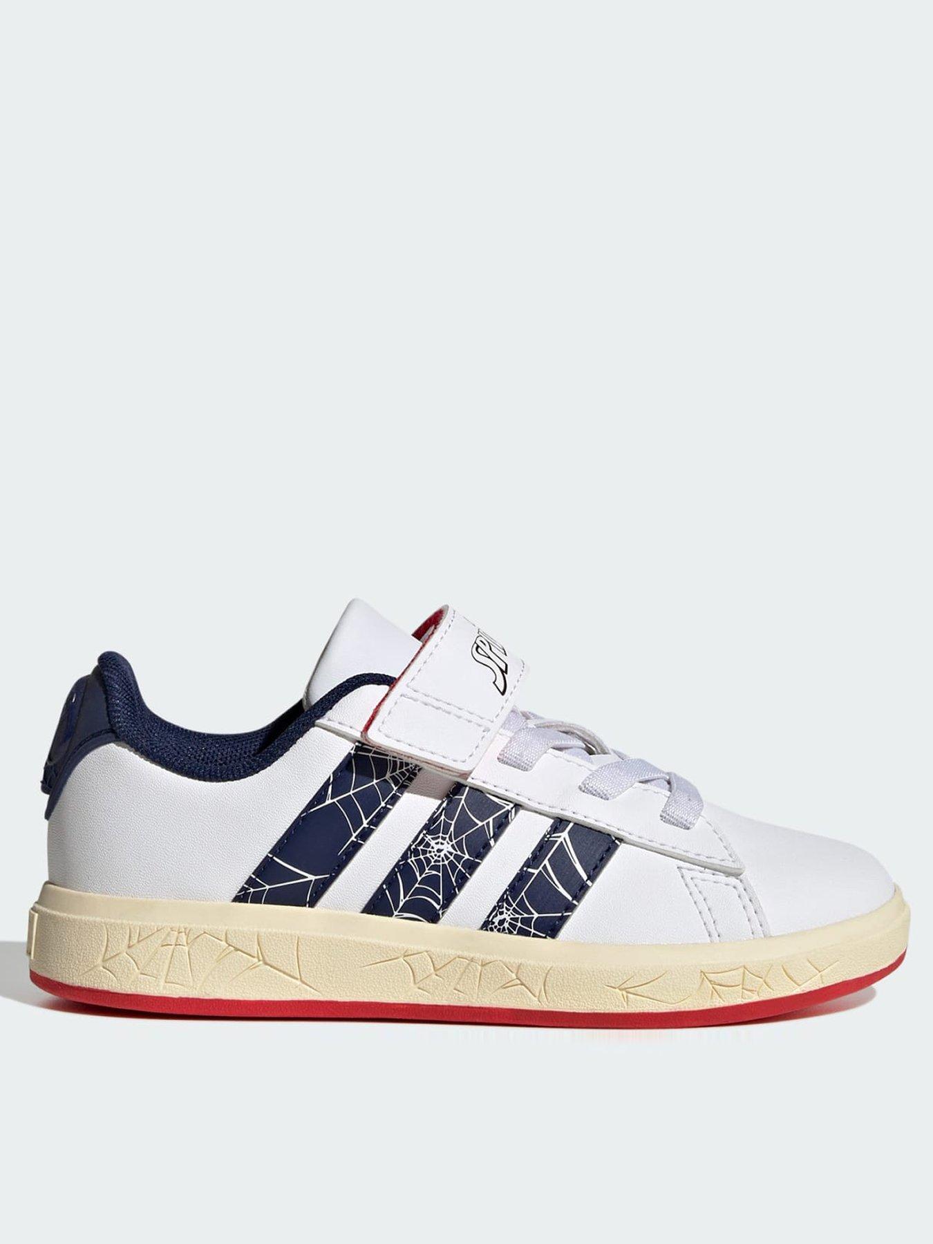 adidas Marvel Spider-Man Grand Court Shoes Kids, Red, Size 2 Older