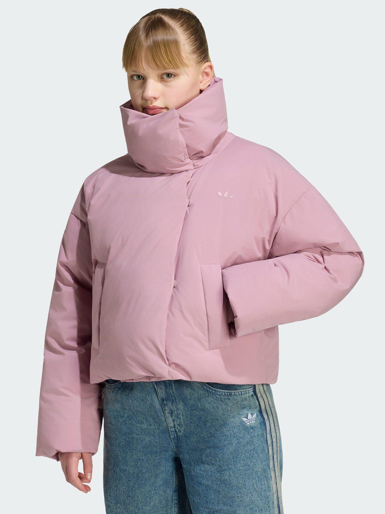 adidas Originals OVERSIZED PUFFER Jacket, Purple, Size 9-10 Years