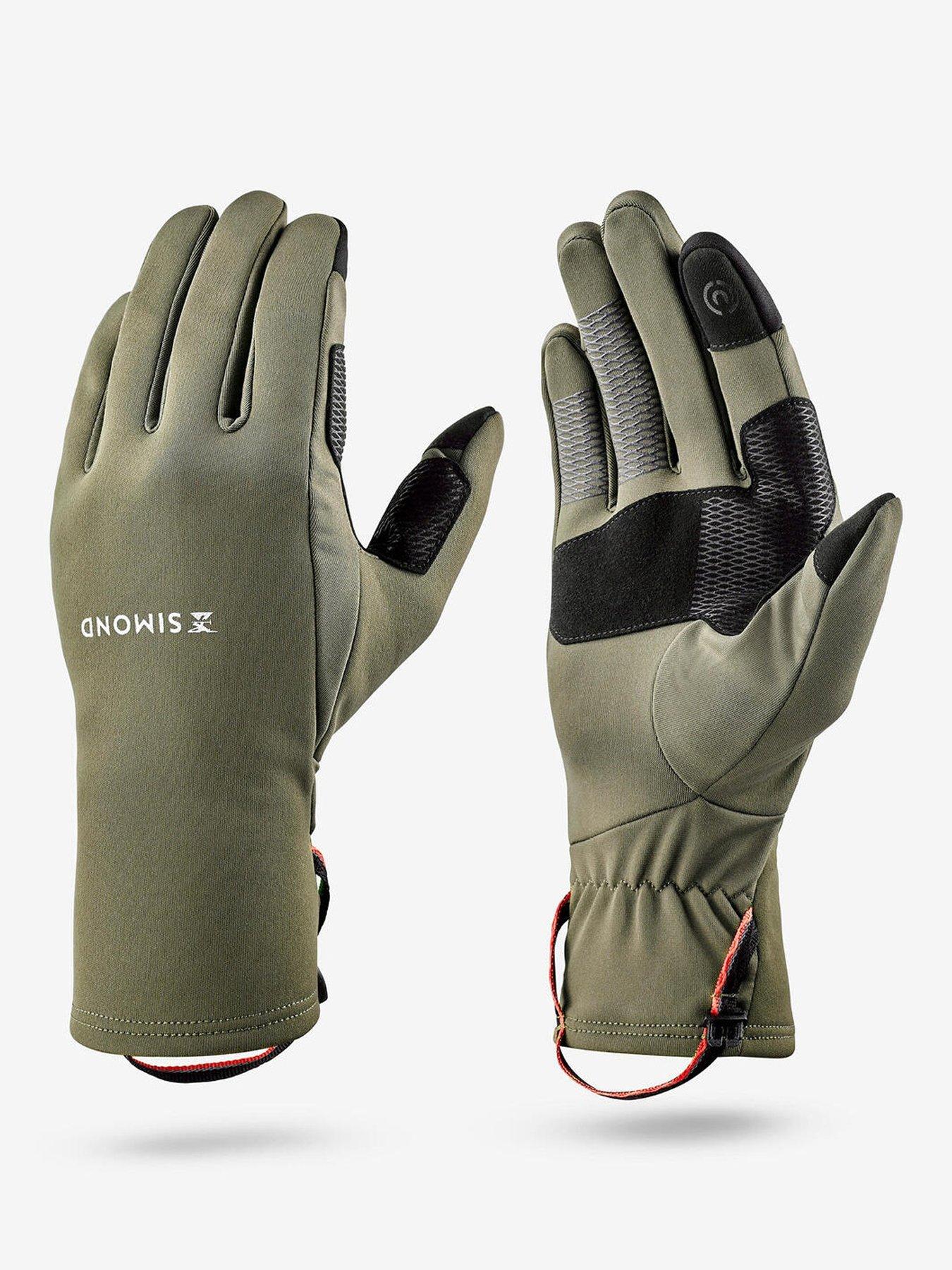 Decathlon Adults' Trekking Tactile Stretch Gloves, Mt500 - Khaki