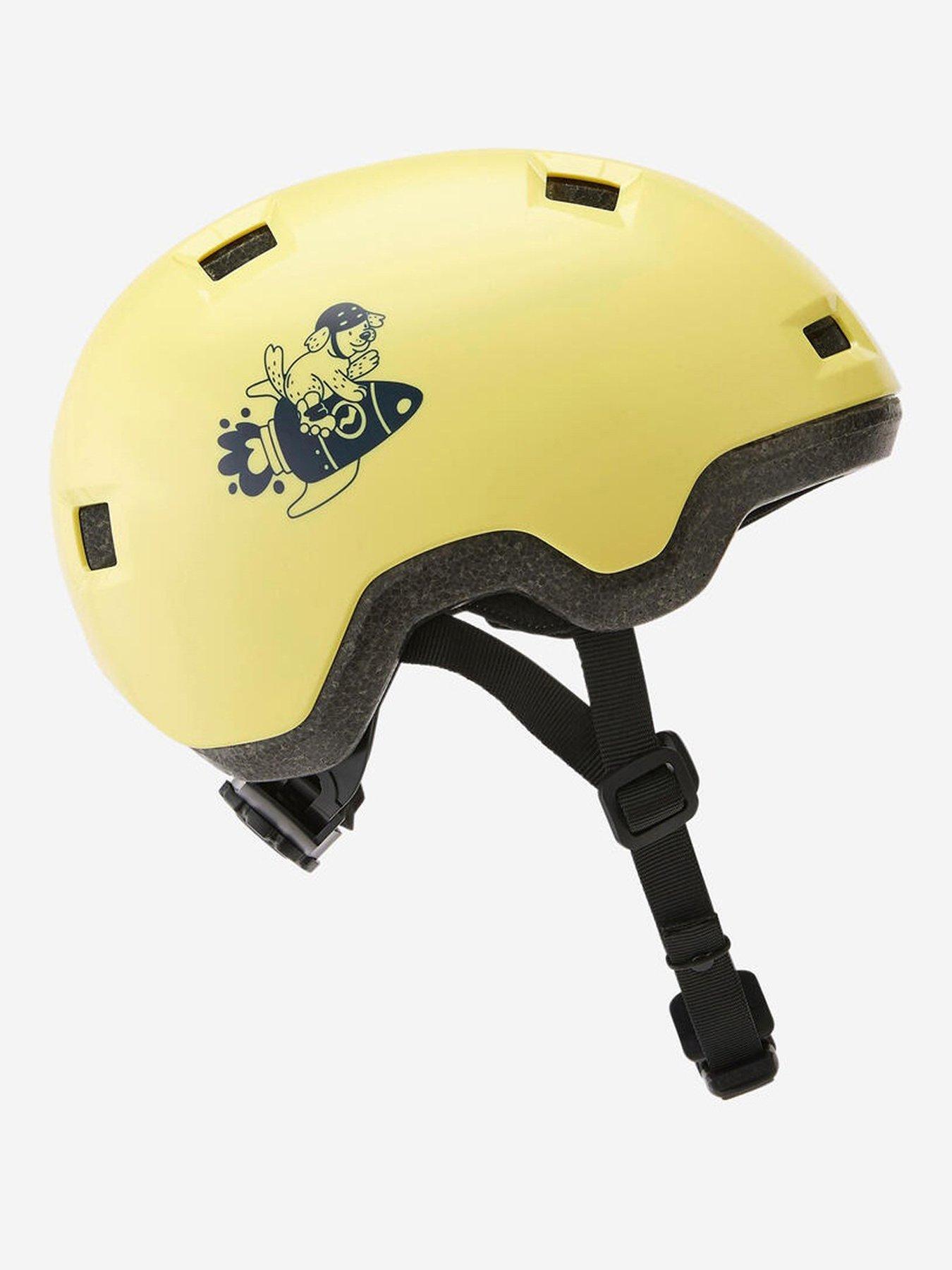 Decathlon Kids' Inline Skates Skateboard Scooter Bike Helmet B100 - Yellow