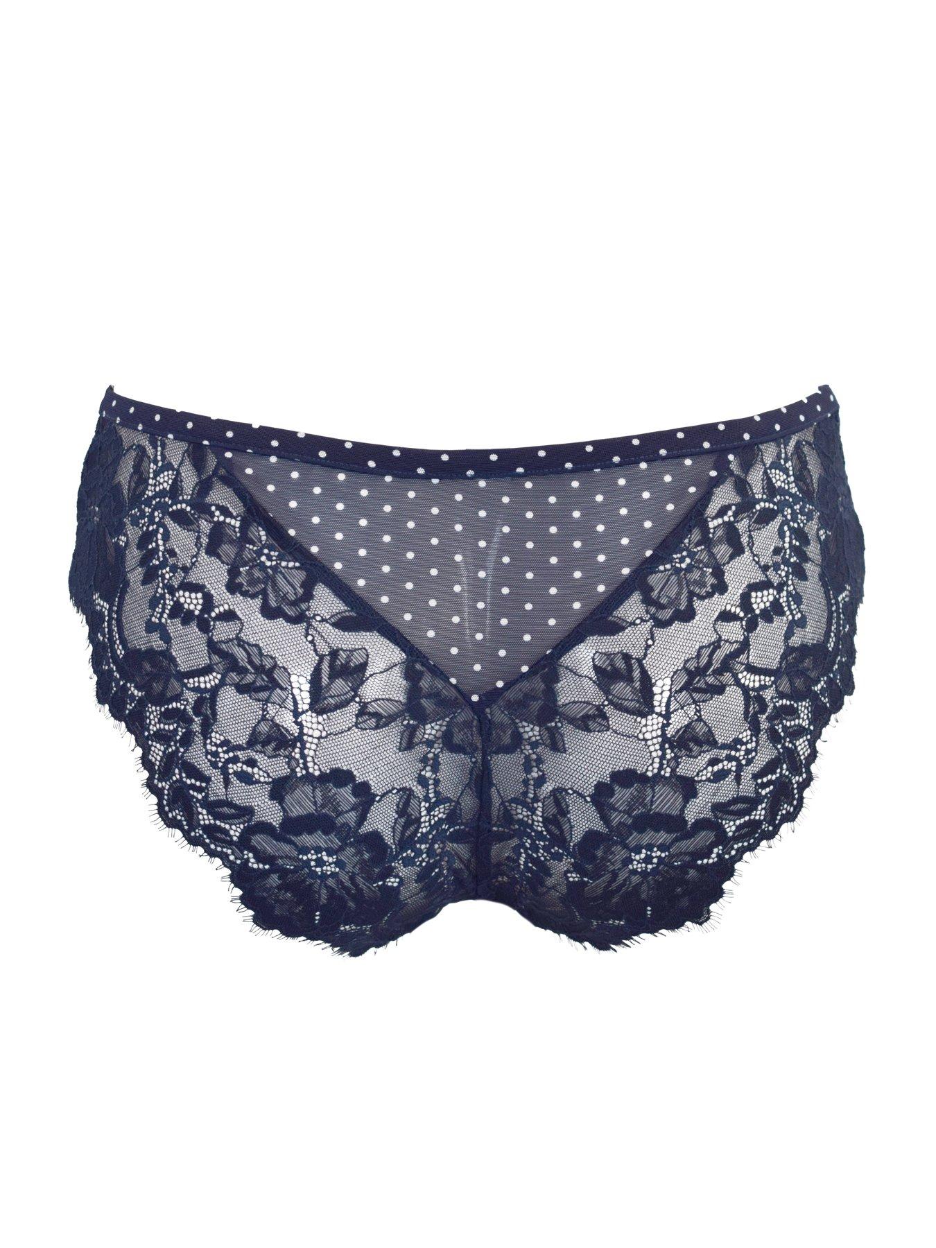 Image 4 of 4 of Pour Moi Bliss Printed Mesh Brazilian Brief