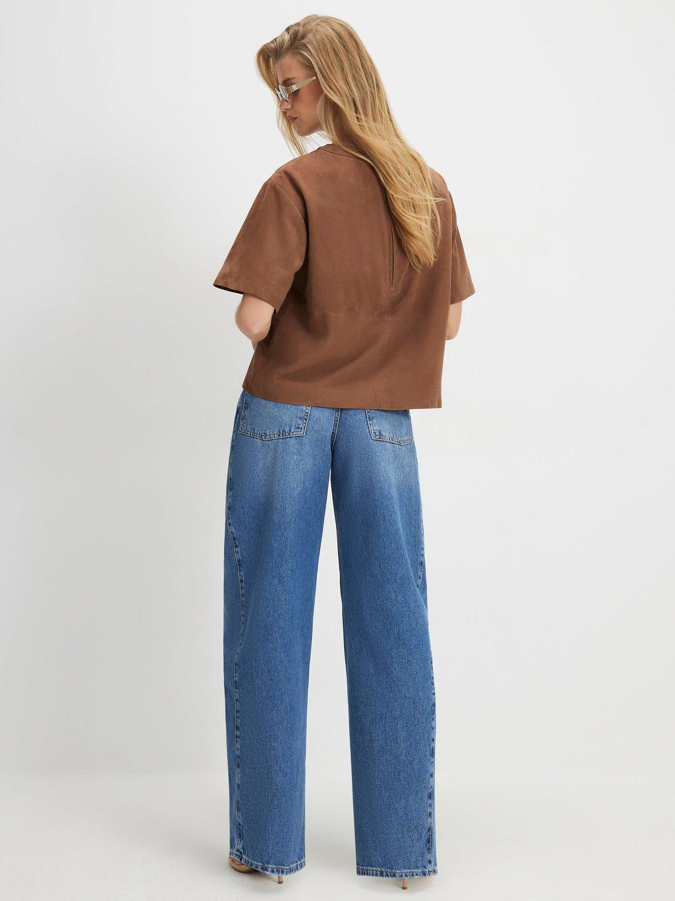 Image 2 of 4 of River Island Oversized Barrel Leg Jeans