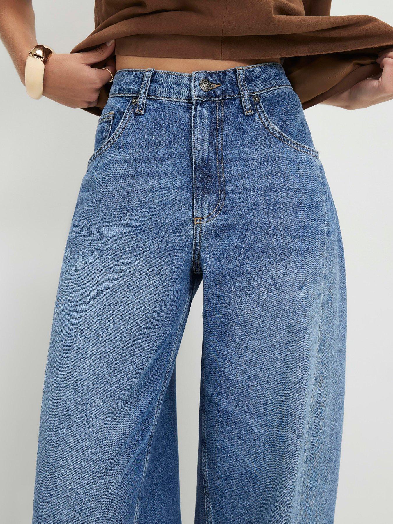 Image 4 of 4 of River Island Oversized Barrel Leg Jeans