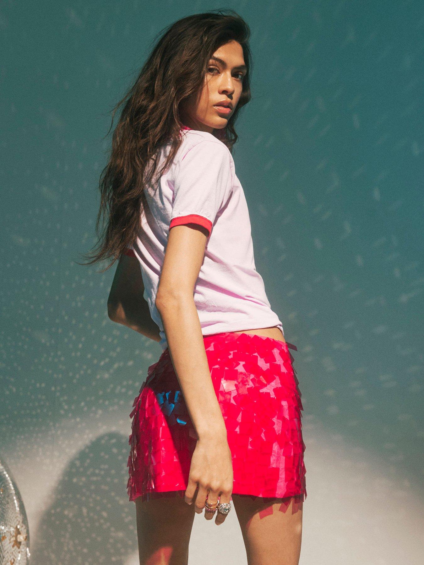 Image 2 of 4 of River Island Square Sequin Mini Skirt