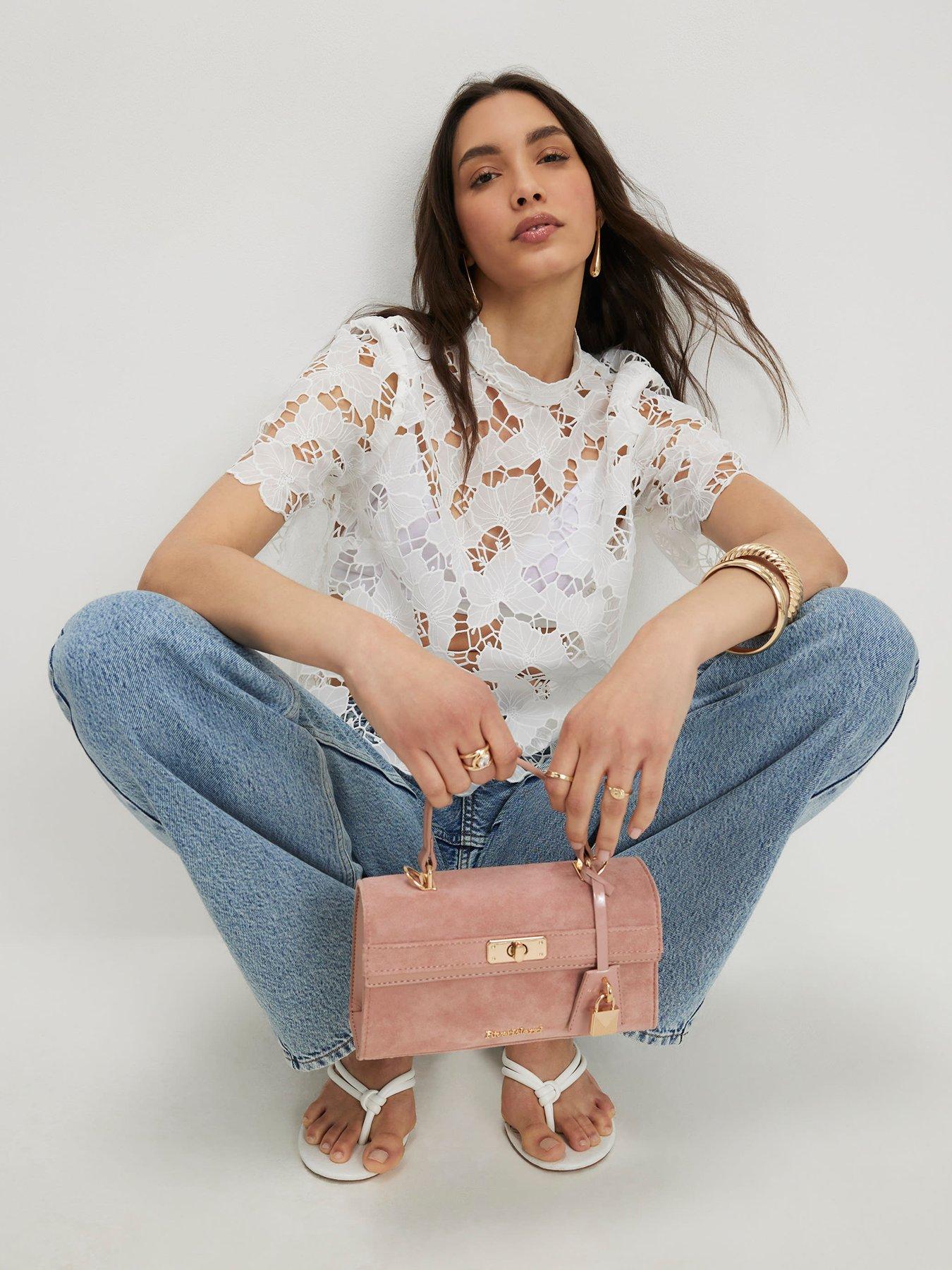Image 4 of 4 of River Island Lace Short Sleeve Blouse