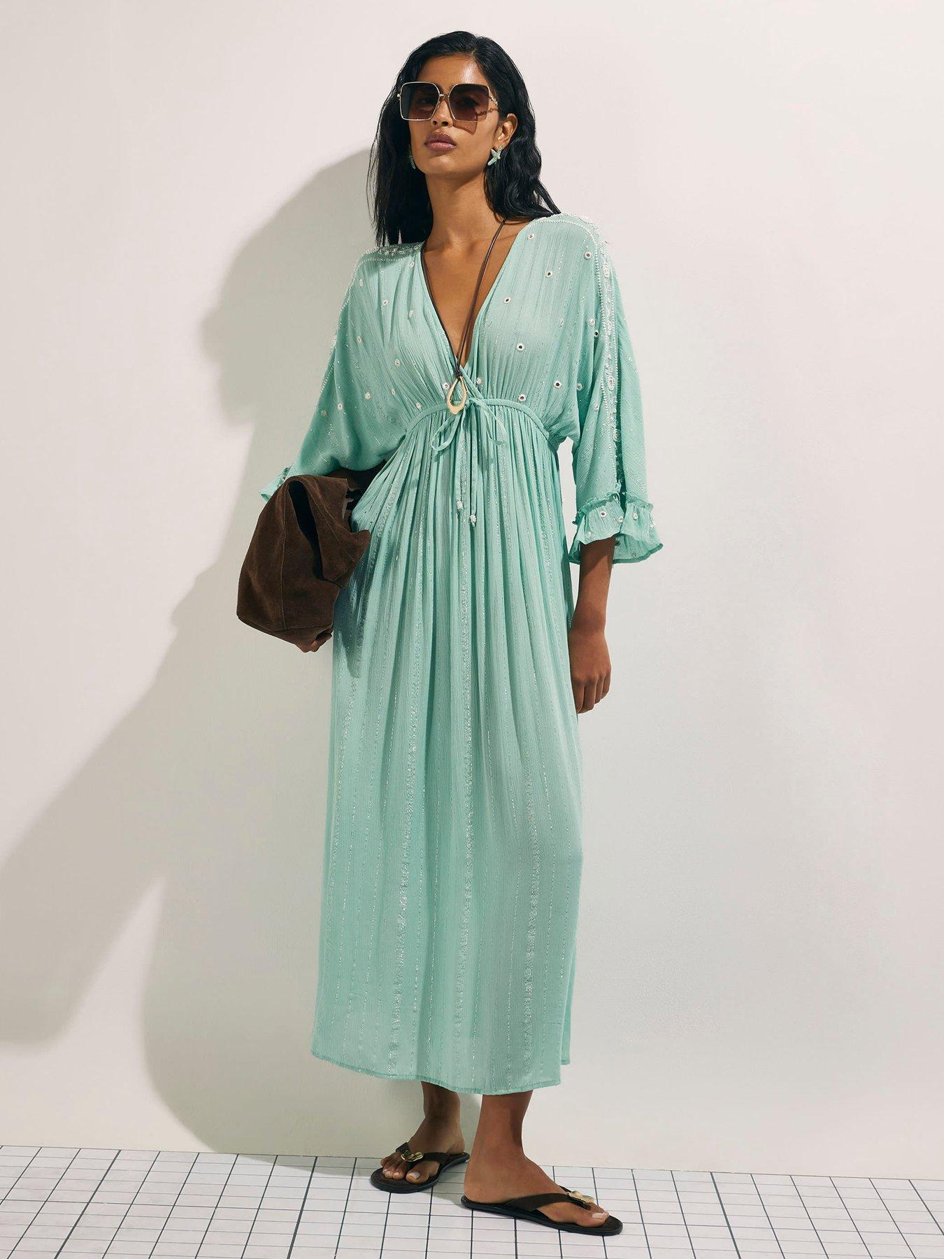 River Island Mirror Embroidered Maxi Dress