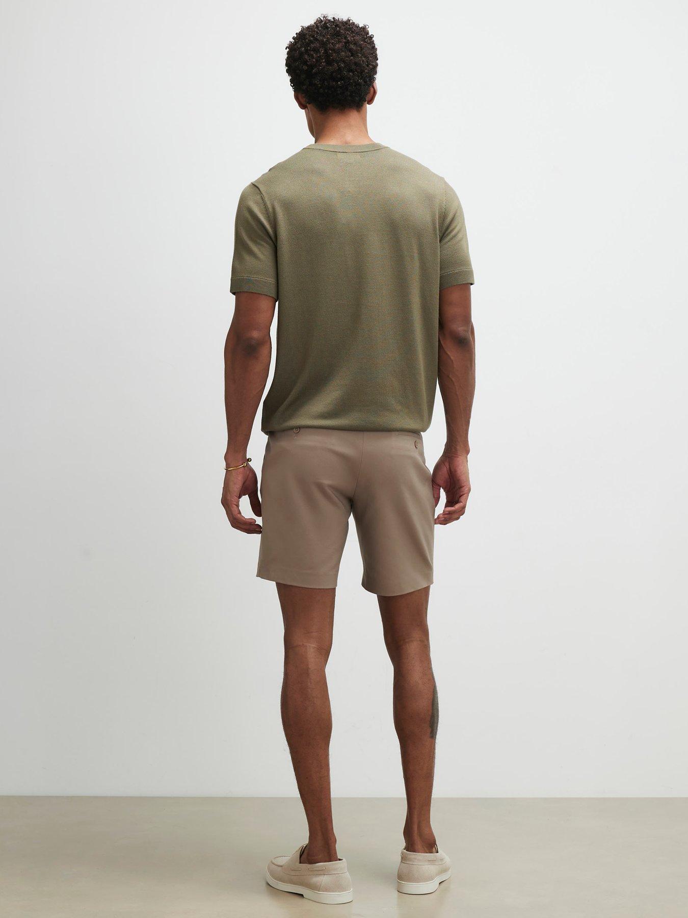 Image 2 of 4 of River Island Slim Stretch Chino Short With Belt