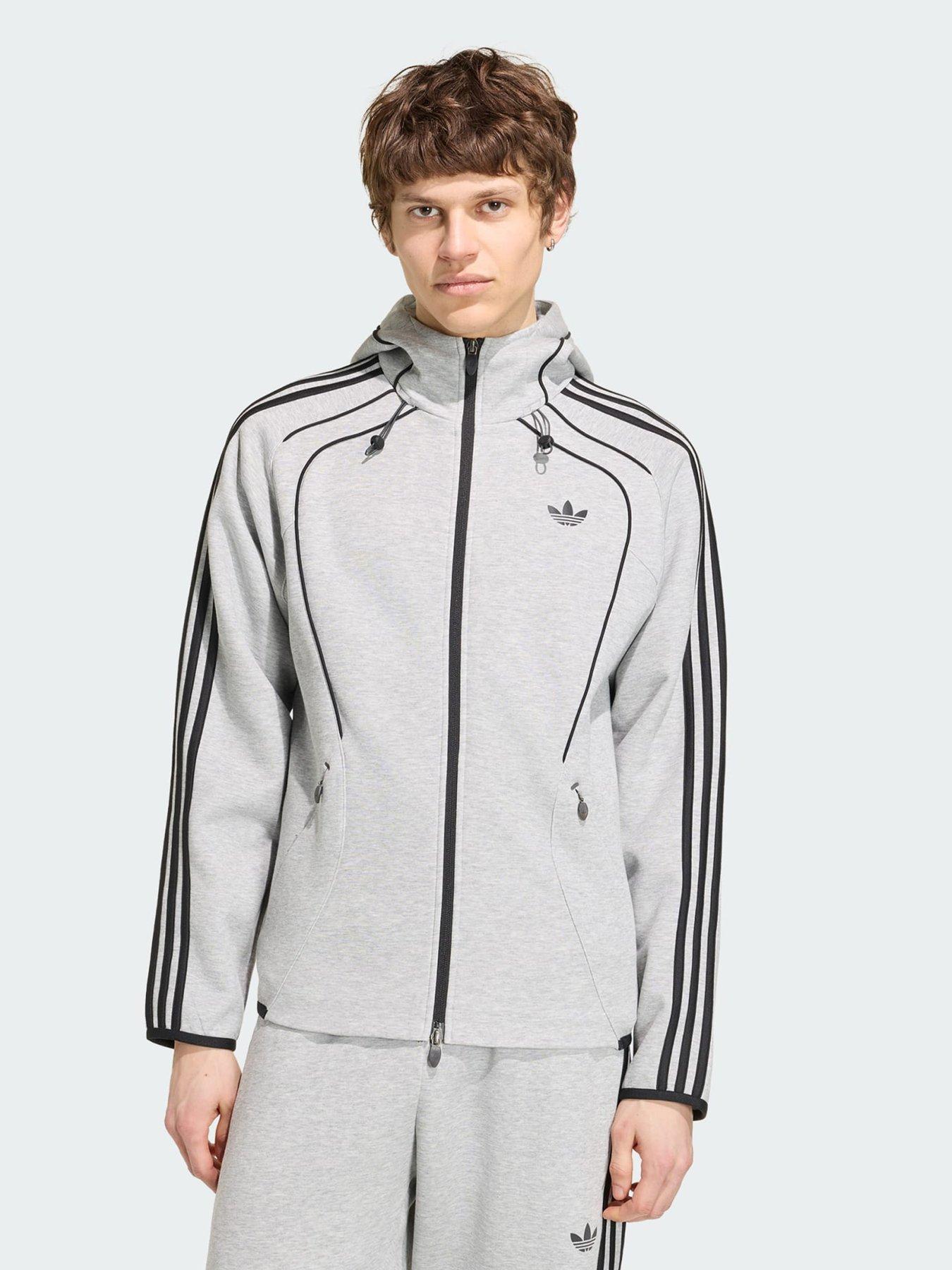 adidas Originals Spacer Teamgeist 26 Cutline Fullzip Hoodie, Grey, Size S, Men