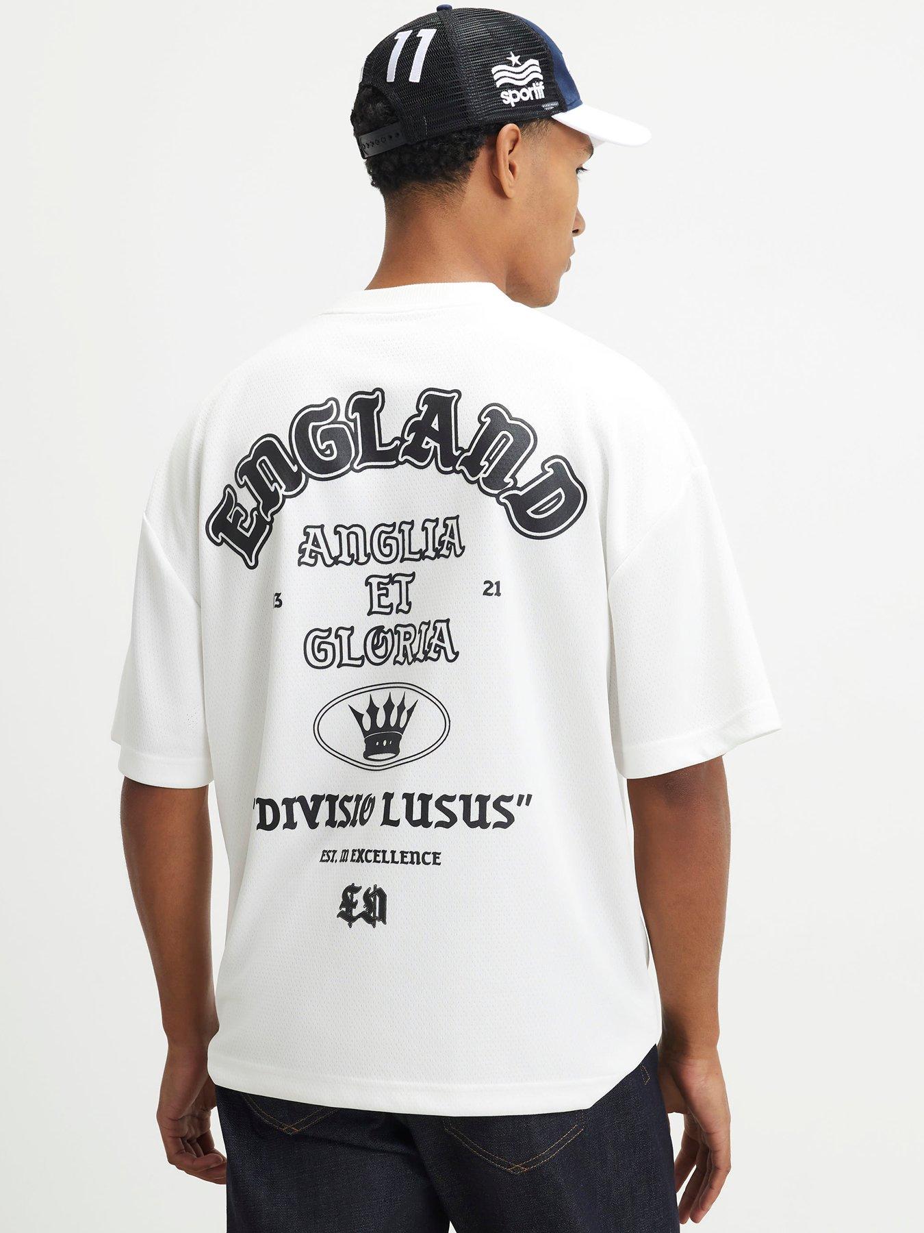 River Island Oversized Fit England Gothic T-shirt