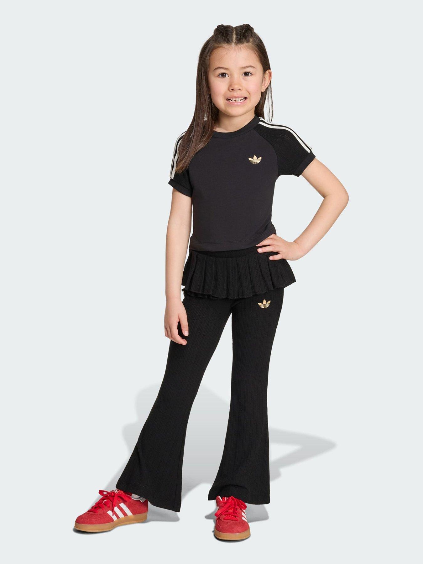 Image 4 of 5 of adidas Originals Slim Knitted Tee Leggings Set